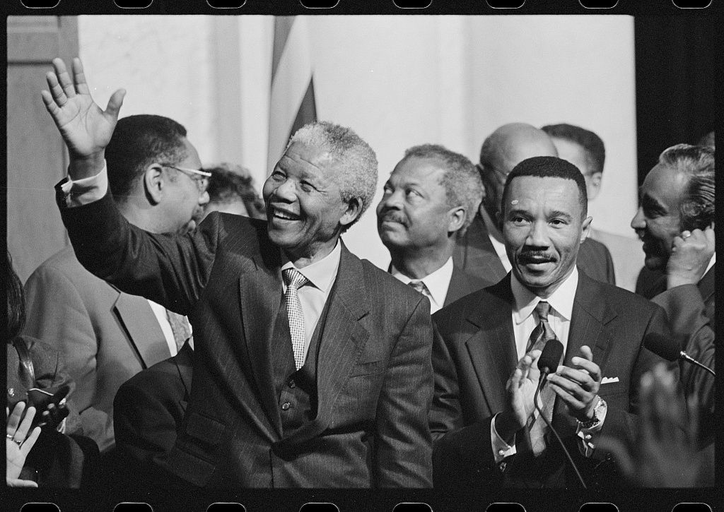 Nelson Mandela’s (left) leadership began following the Sharpeville Massacre in 1960 (Photo: WikiCommons)