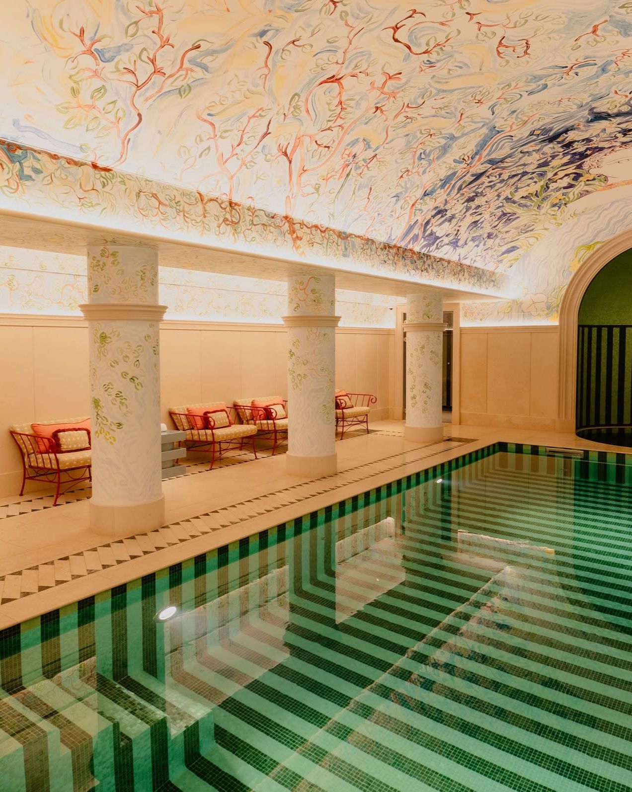 The indoor swimming pool at Hôtel Le Grand Mazarin in Paris, France (Photo: Instagram / Hôtel Le Grand Mazarin)