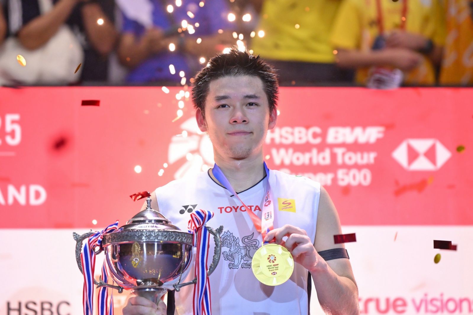 วิว กุลวุฒิ วิทิตศานต์ คว้าแชมป์ไทยแลนด์ โอเพ่น 2025 (ภาพ: Badminton Association of Thailand สมาคมกีฬาแบดมินตันแห่งประเทศไทยฯ)