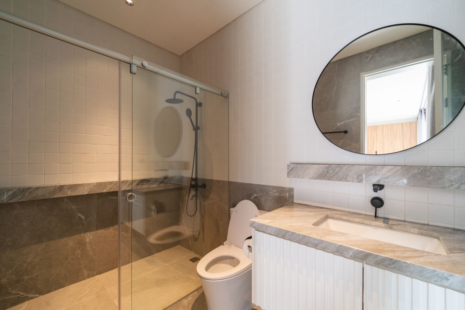 A bathroom of a family home in Malabon, Manila