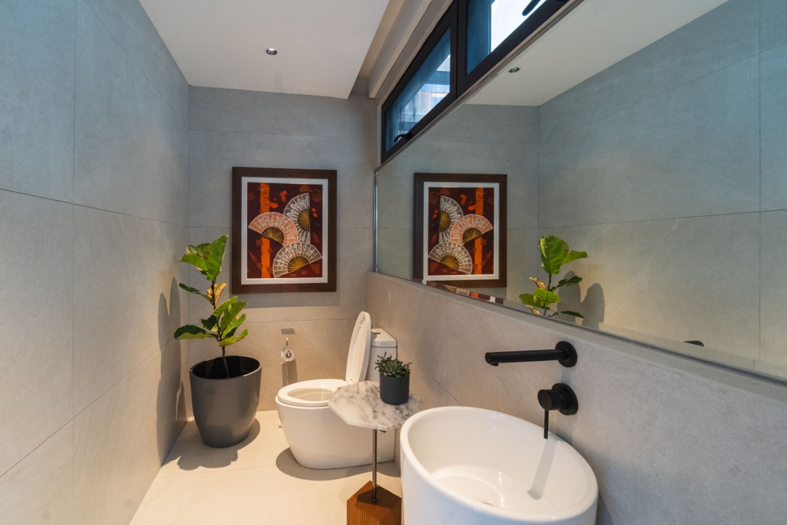 A bathroom of a family home in Malabon, Manila