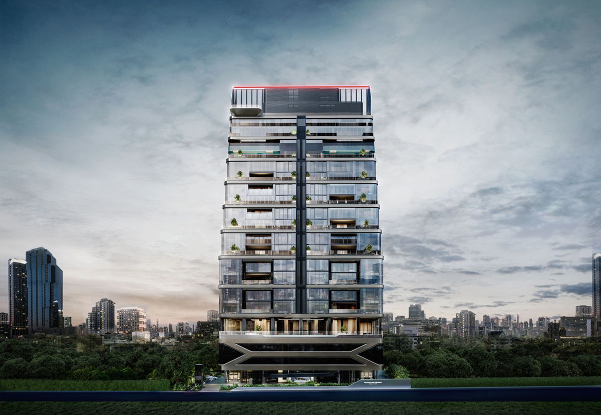A street elevation of the Porsche Design Tower Bangkok (Photo: Porsche)