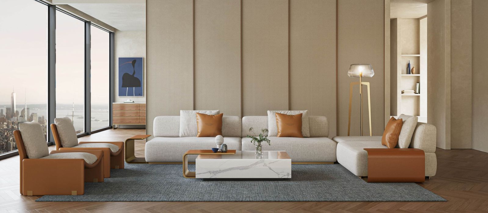 Formitalia’s Aston Martin collection presented V297 & V298, minimalist style and unique details for living and bedroom areas at Salone del Mobile 2022