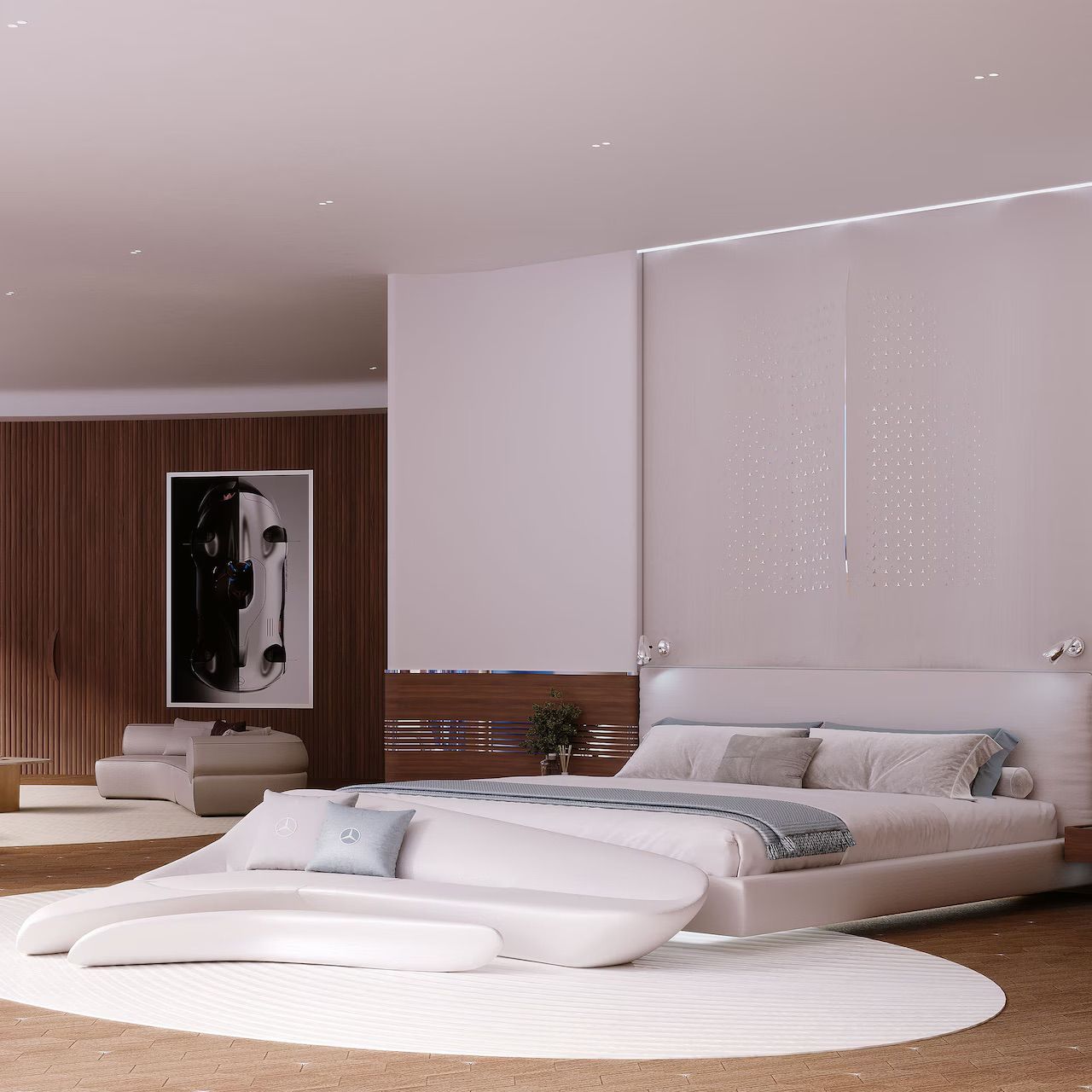 The luxurious Mercedes‑Benz Places in Dubai lifestyle flows through the interior design, creating a seamlessness between inside and outside (Photo: Mercedes‑Benz)