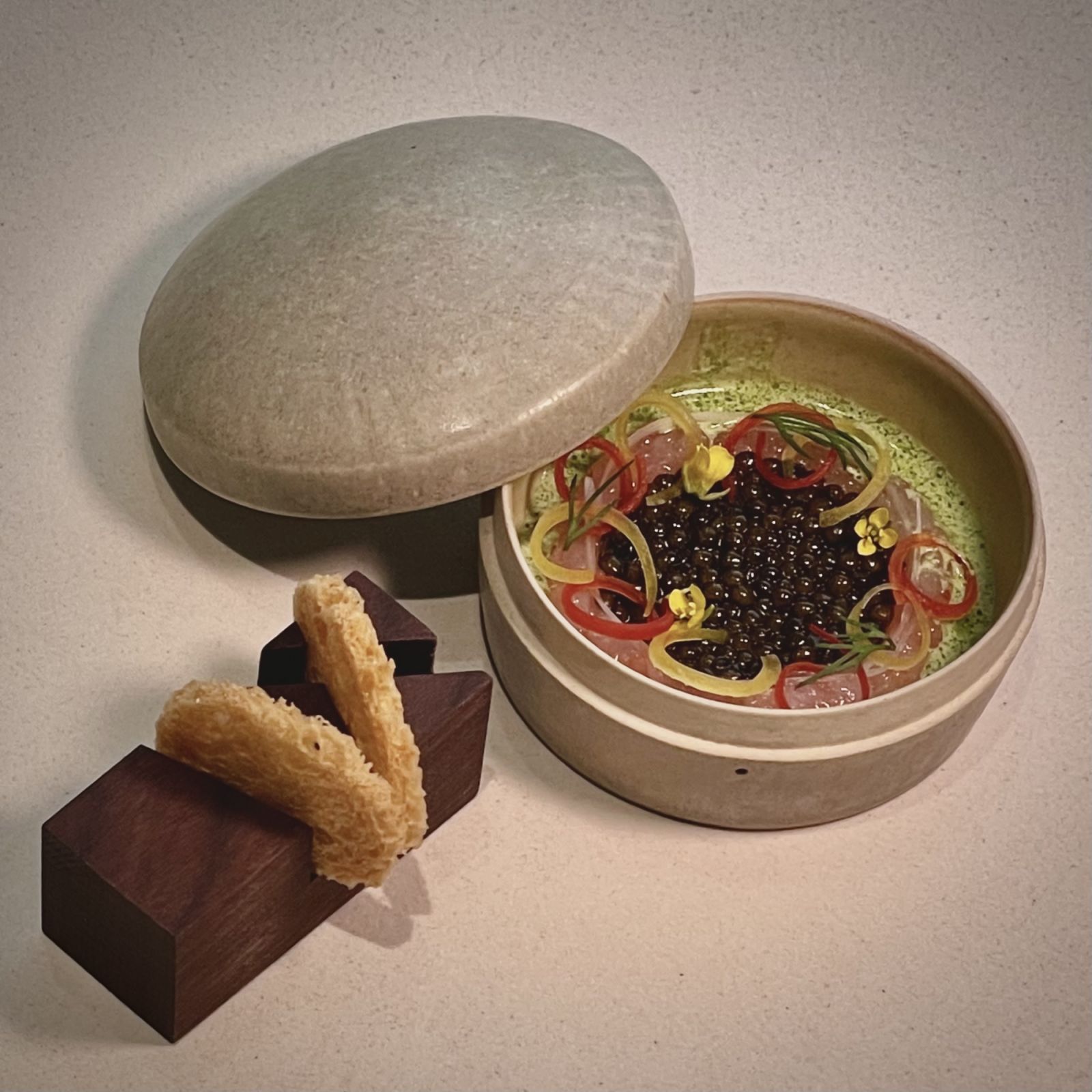 Caviar dish at Solbam