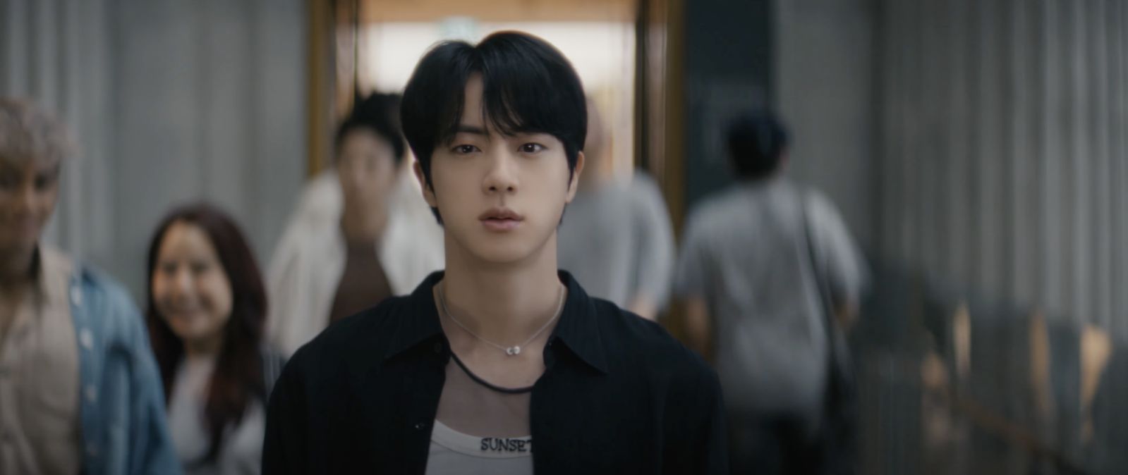 BTS member Jin at the National Gallery Singapore for the music video of 'Don't Say You Love Me'