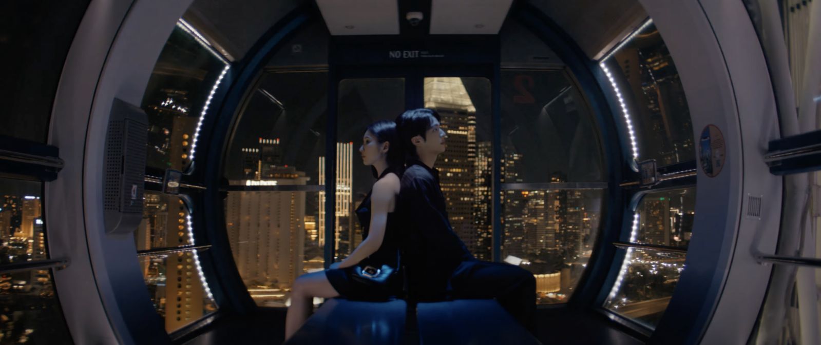 Jin and Shin Se Kyung at the Singapore Flyer for the music video of 'Don't Say You Love Me' by BTS member Jin