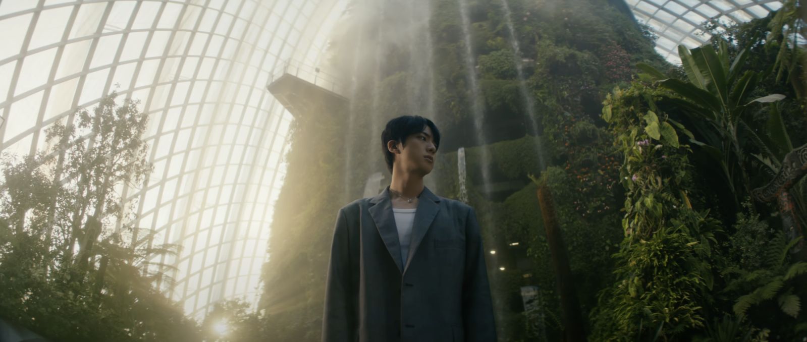 BTS Jin at Gardens By The Bay Singapore for the music video of 'Don't Say You Love Me'