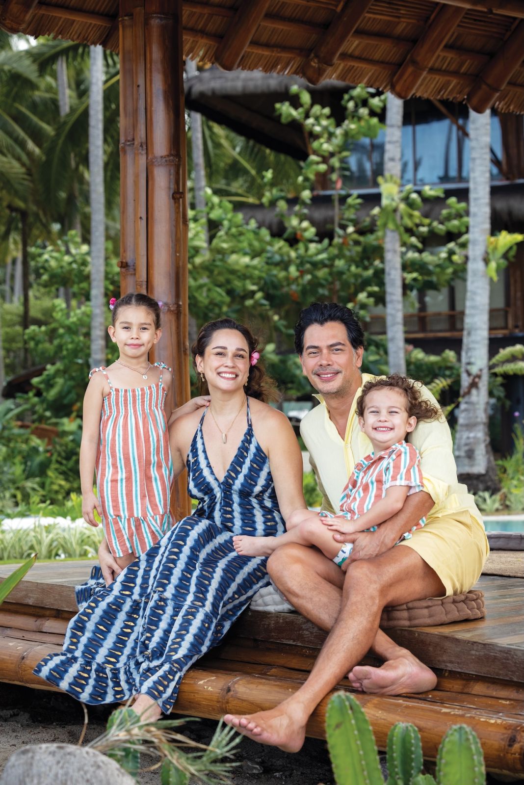 Savanna, Celina, Alec and Orion van Dierendonck at Aman Sinaya on Mati Island, Mindanao