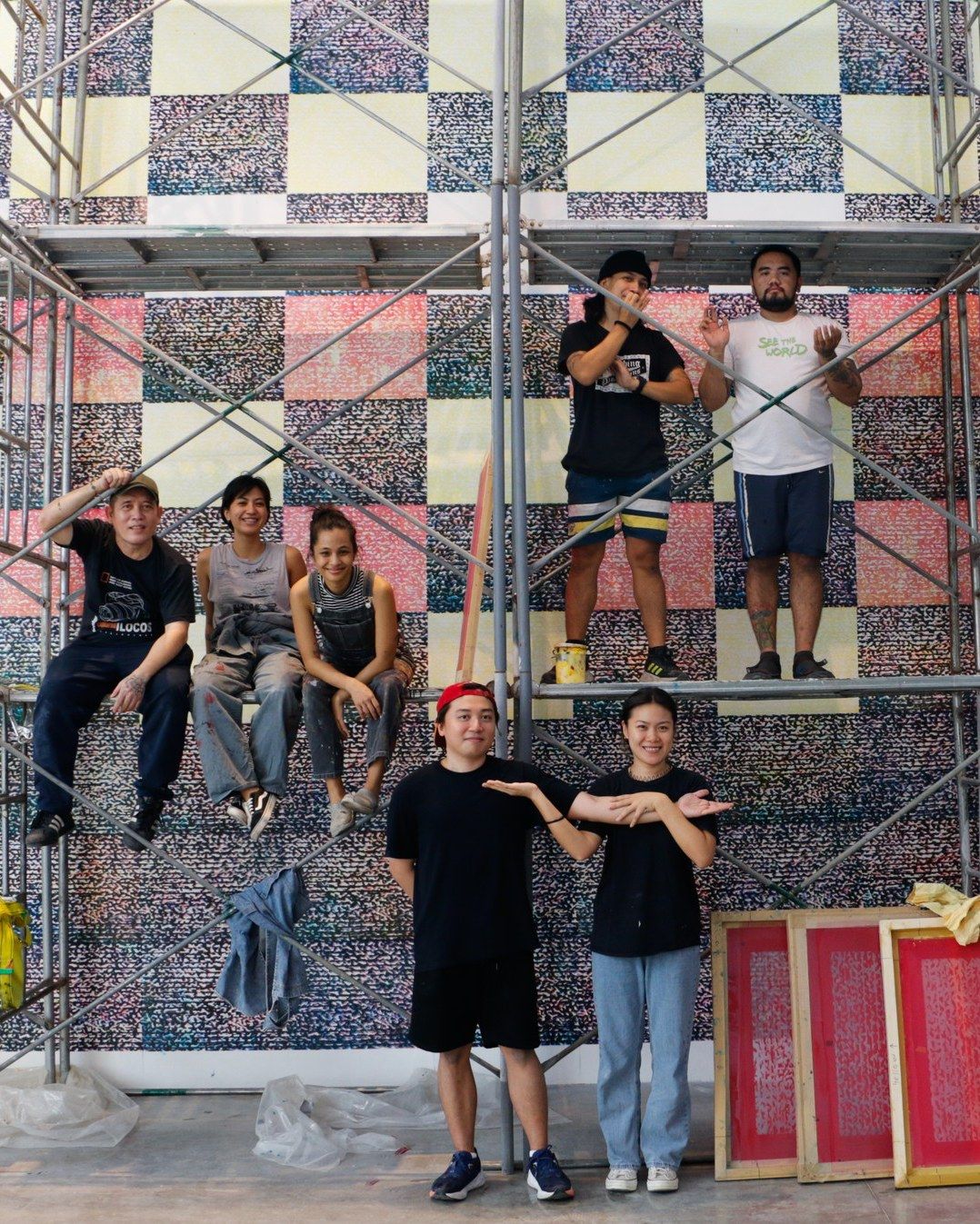 The artists preparing to open 'Moments of Delay' at the Museum of Contemporary Art and Design (Photo: Facebook/Museum of Contemporary Art and Design)
