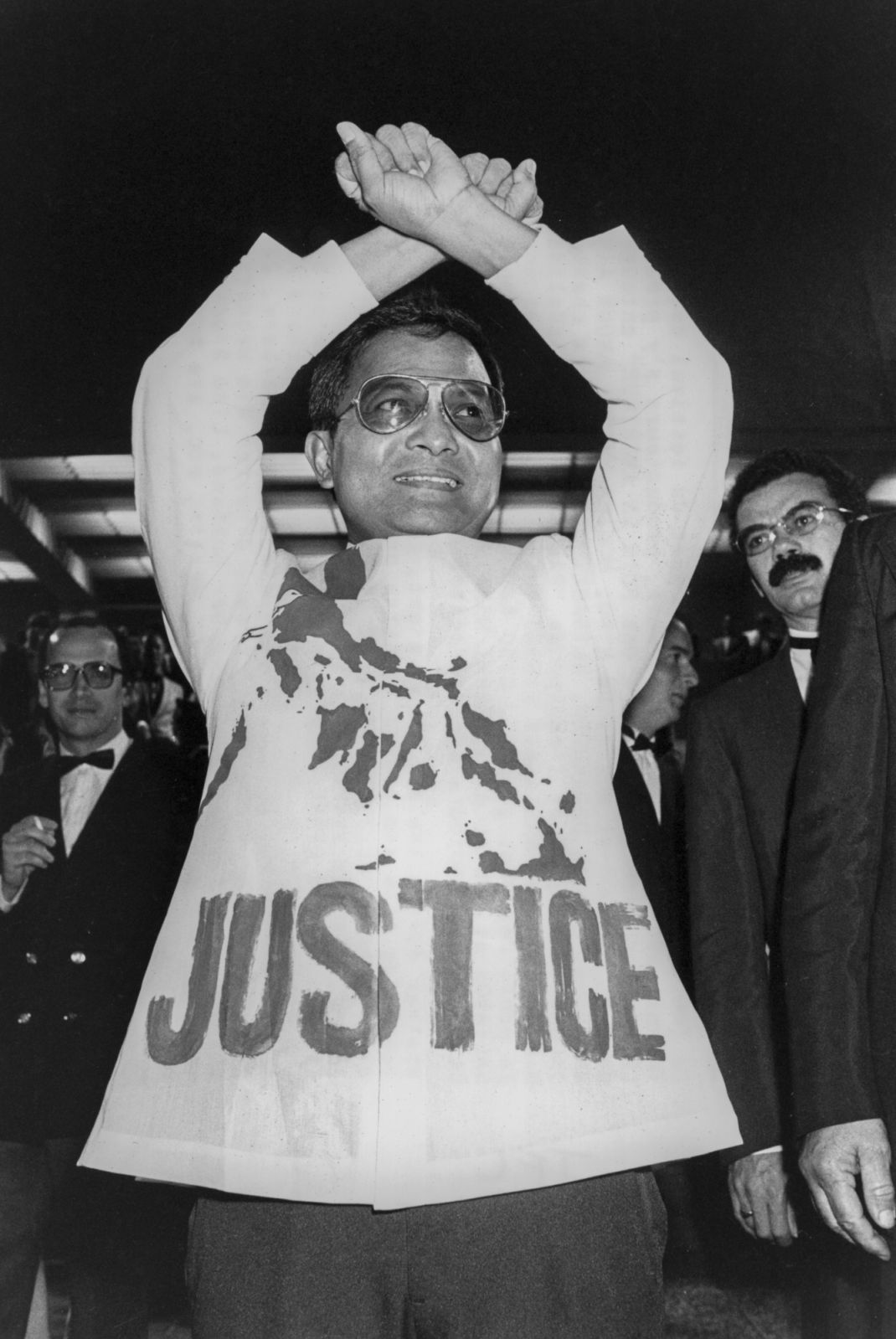 Film director Lino Brocka wears a politically charged barong at the 1984 Cannes Film Festival red carpet (Photo: Jean-Claude FRANCOLON/Gamma-Rapho via Getty Images)