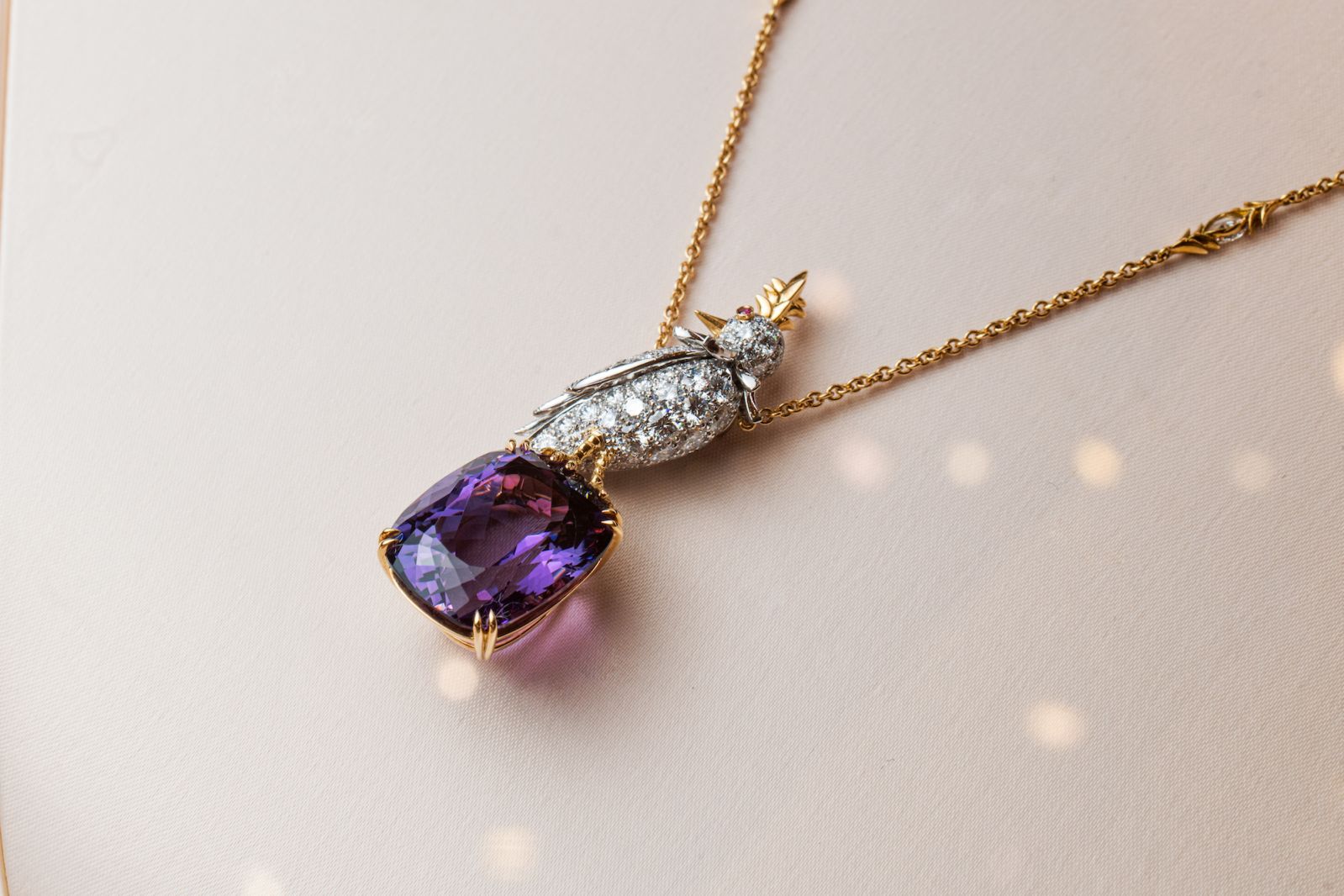 The Jean Schlumberger by Tiffany Bird on a Rock pendant