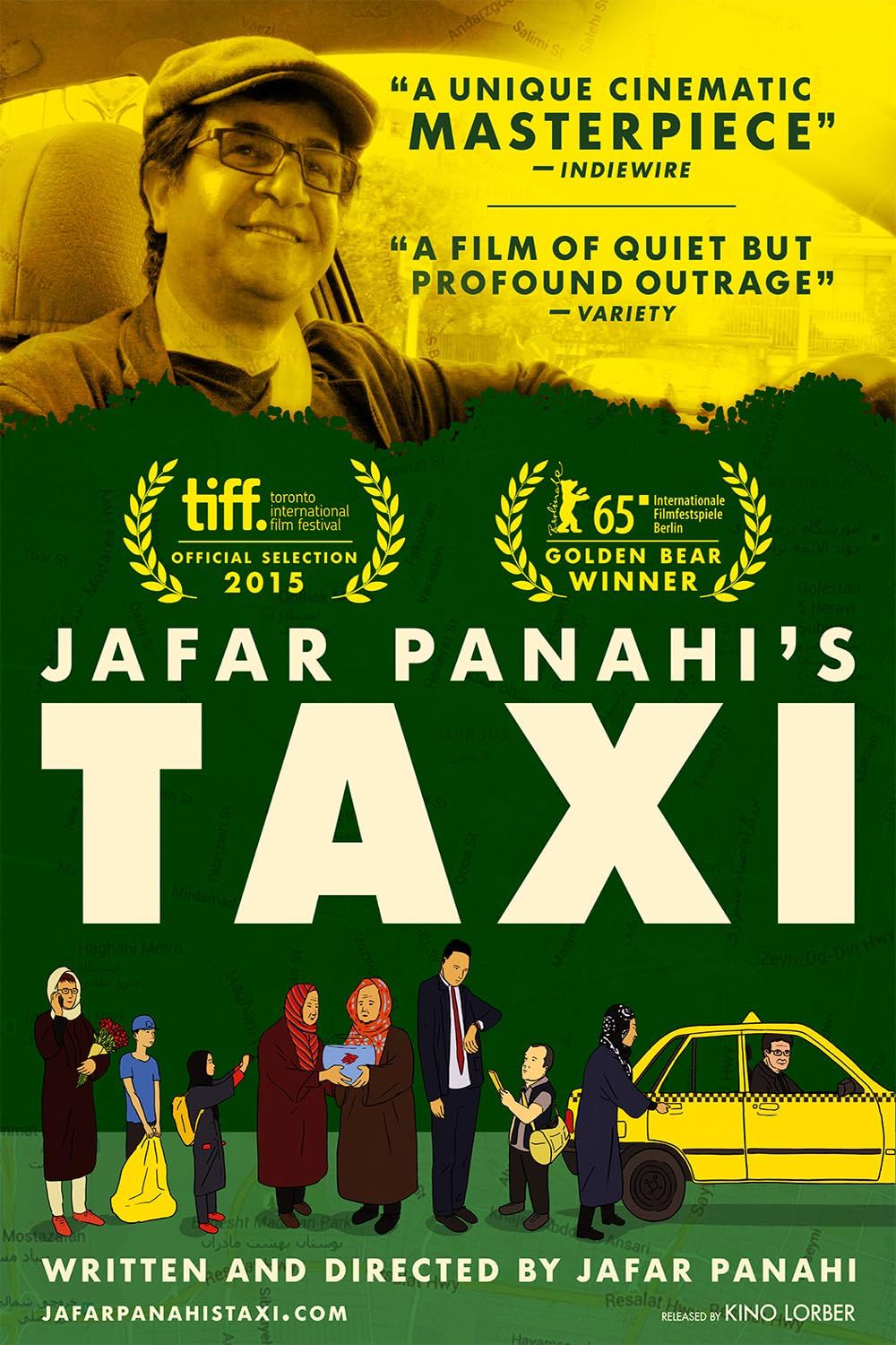 ผลงานภาพยนตร์ Taxi (2015) ของจาฟาร์ ปานาฮี เจ้าของรางวัลหมีทองคำ (Golden Bear) จากเทศกาลภาพยนตร์นานาชาติเบอร์ลิน (Internationale Filmfestspiele Berlin)