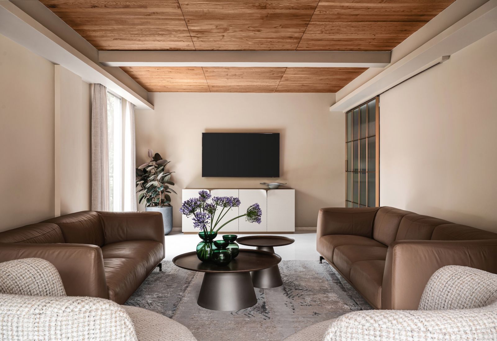 An interplay of marble and earthy tones in a home in Bengaluru, India, designed by Studio GSA