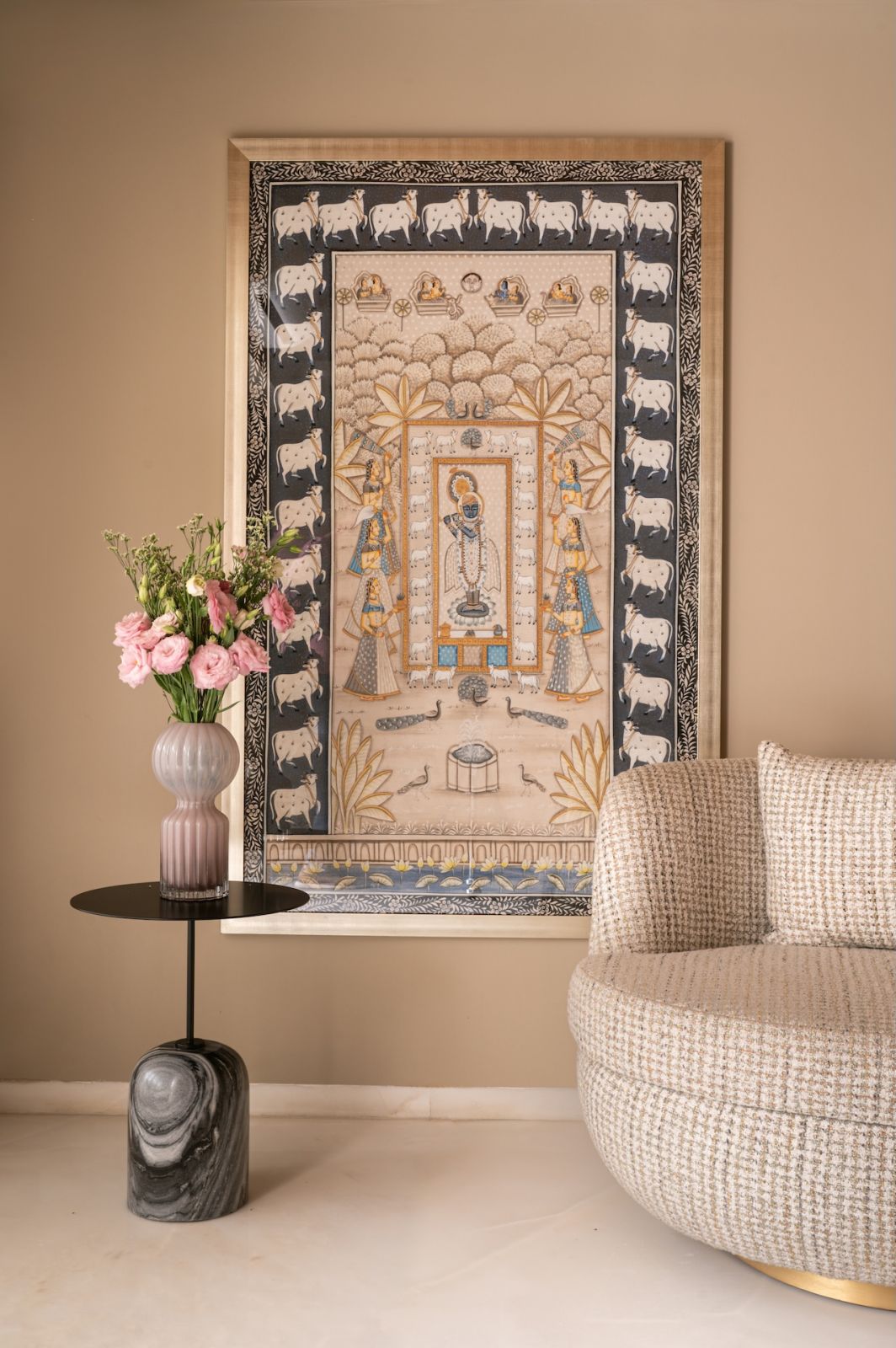 The unique Indian craftsmanship on display at a home in Bengaluru, India, designed by Studio GSA