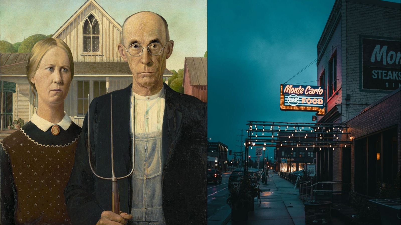 Minneapolis offers a modern, creative take on Midwestern roots, echoing Grant Wood’s nuanced portrait.