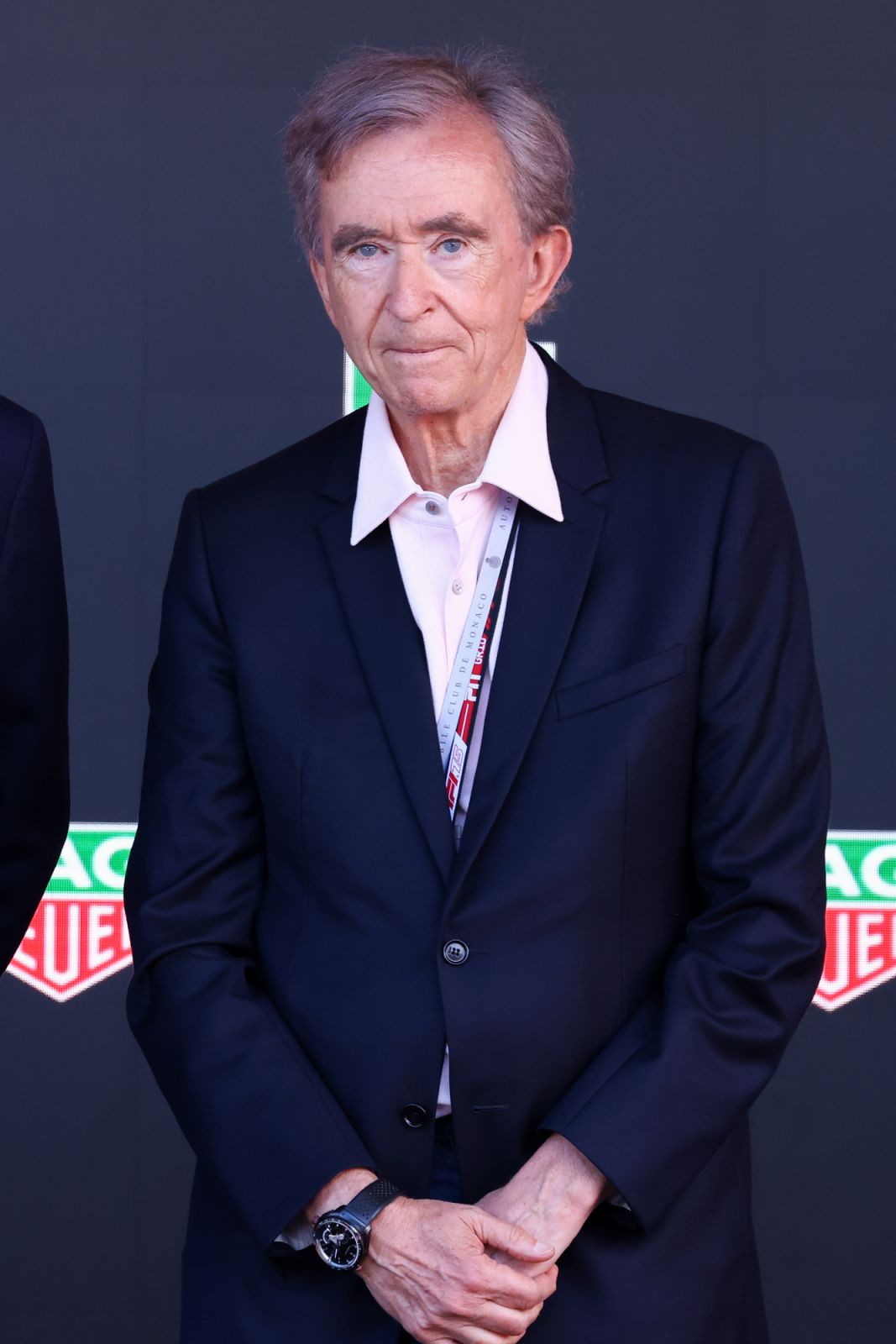 Bernard Arnault wears a Tag Heurer Grand Carrera Calibre 36 t the F1 Grand Prix Of Monaco (Photo: Marc Piasecki/WireImage via Getty Images)