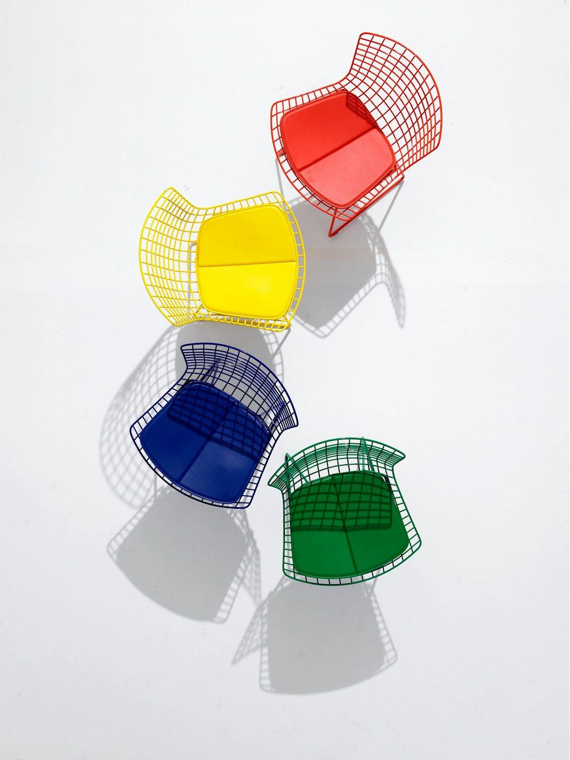 Harry Bertoia’s Diamond chairs require over 100 individual welds to create the distinctive diamond-shaped wireframe silhouette (Photo: Knoll)