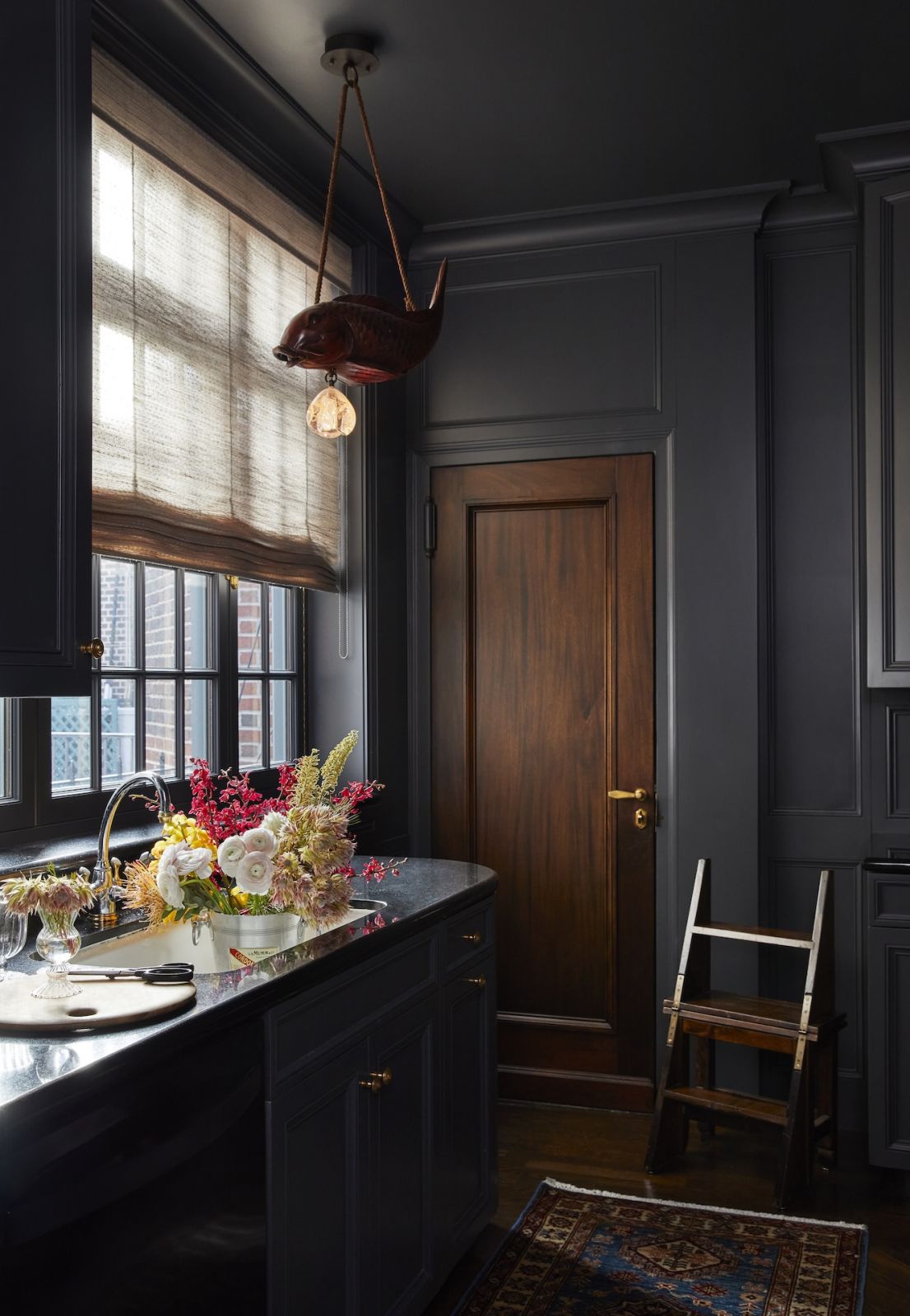 The unexpectedly moody details of a kitchen on Park Avenue, New York, designed by Phillip Thomas