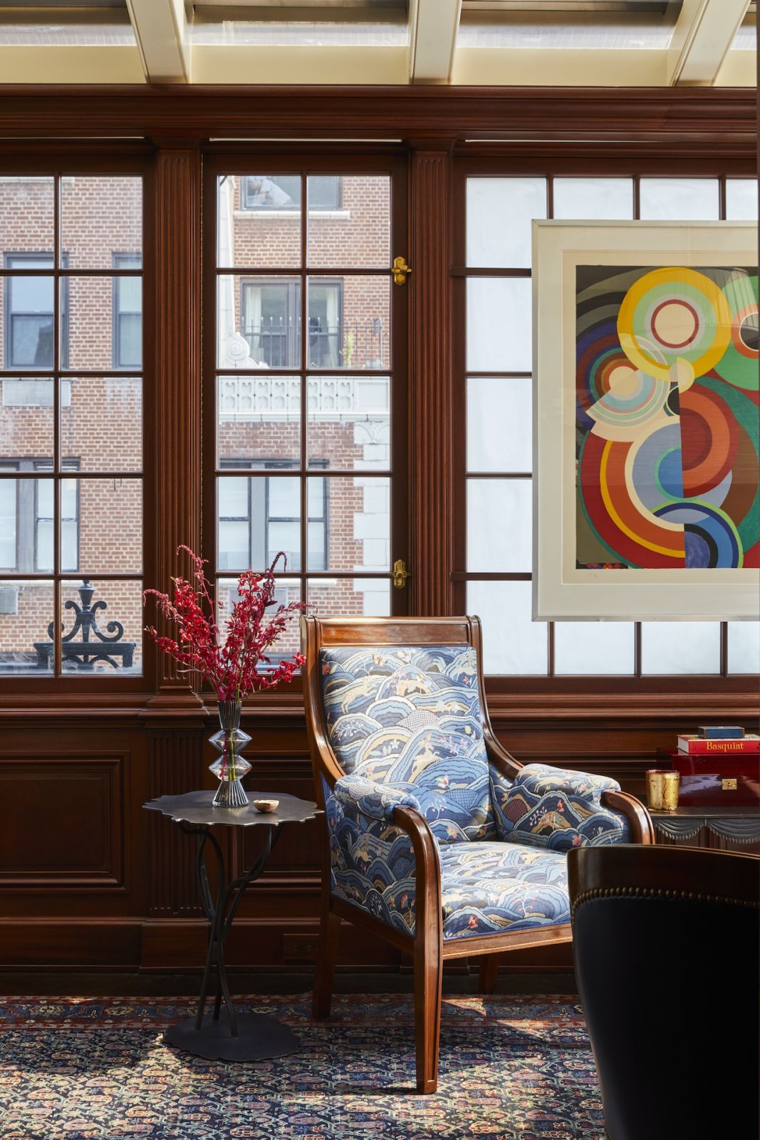 The sunroom at a home on Park Avenue, New York, designed by Phillip Thomas