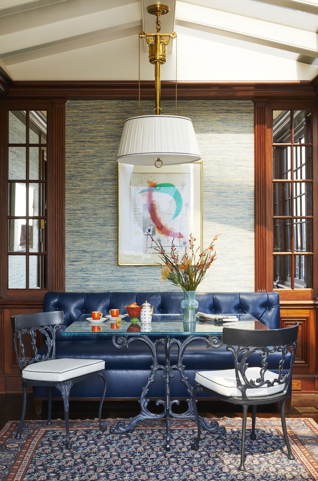 The sunroom at a home on Park Avenue, New York, designed by Phillip Thomas