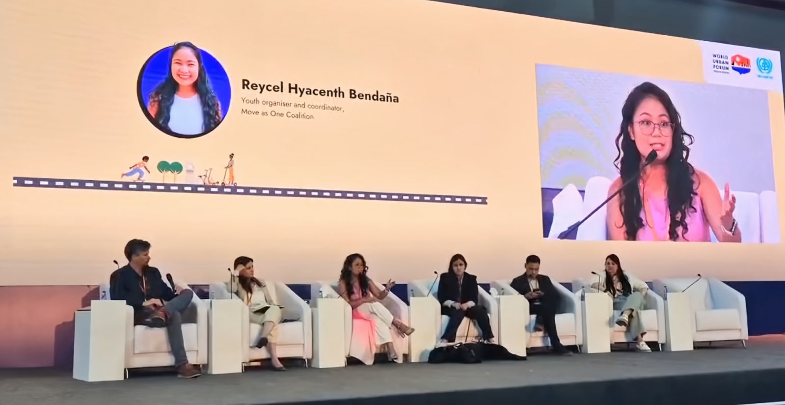Hyacenth Bendaña at the World Urban Forum for the United Nations in Cairo, Egypt