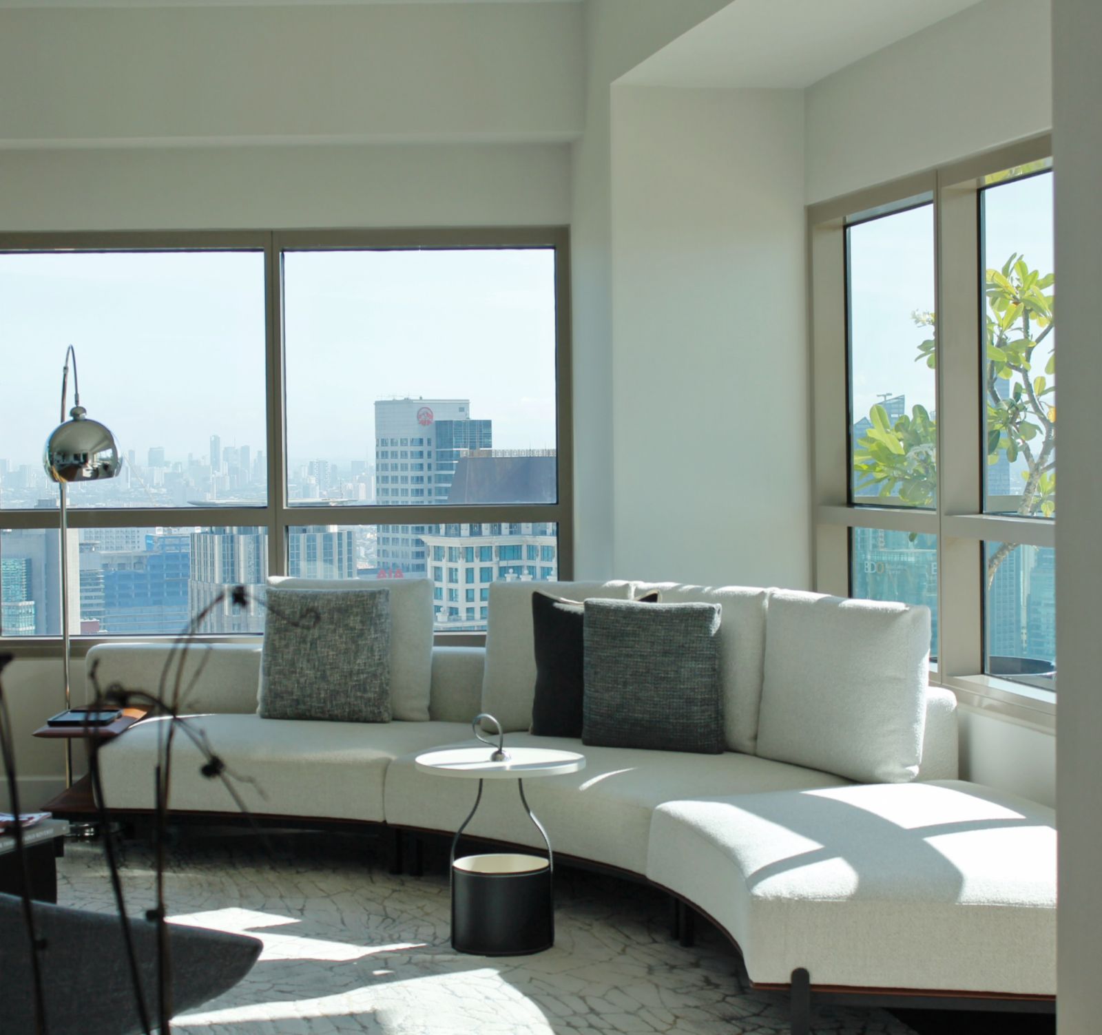 Exploring the living room of a Makati penthouse apartment