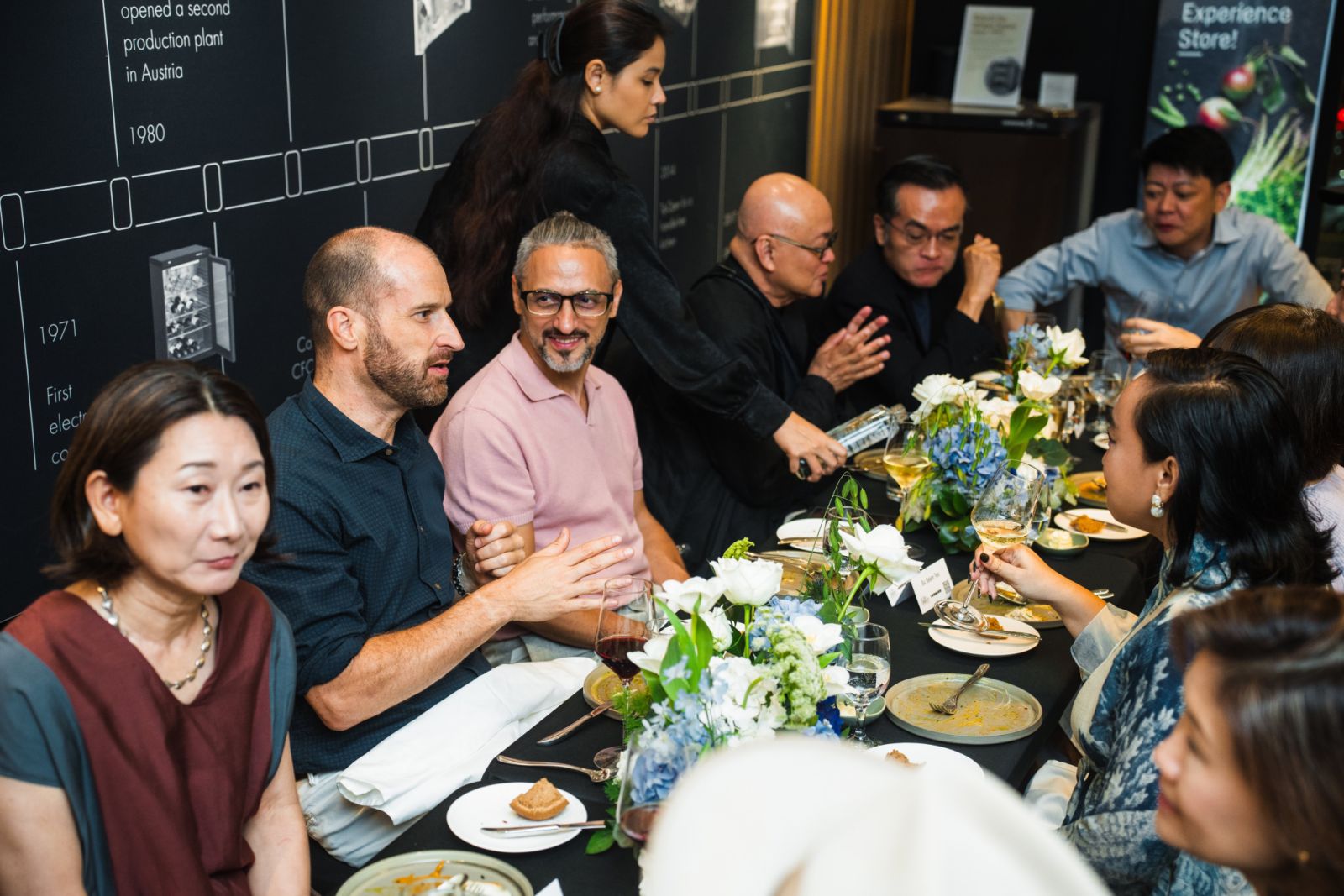 The jury members catching up before the Tatler Homes Design Awards gala in July