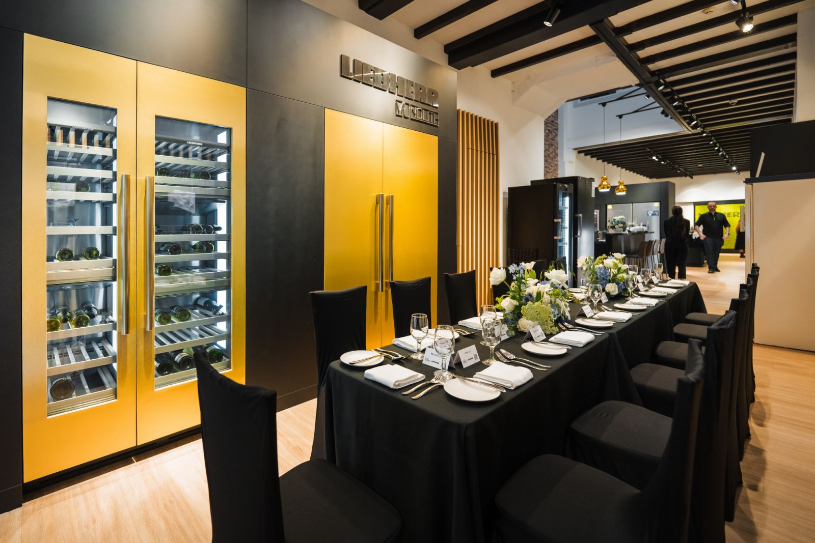 Liebherr's high end wine and fridge collection presides over the Tatler Homes Design Awards jury welcome dinner