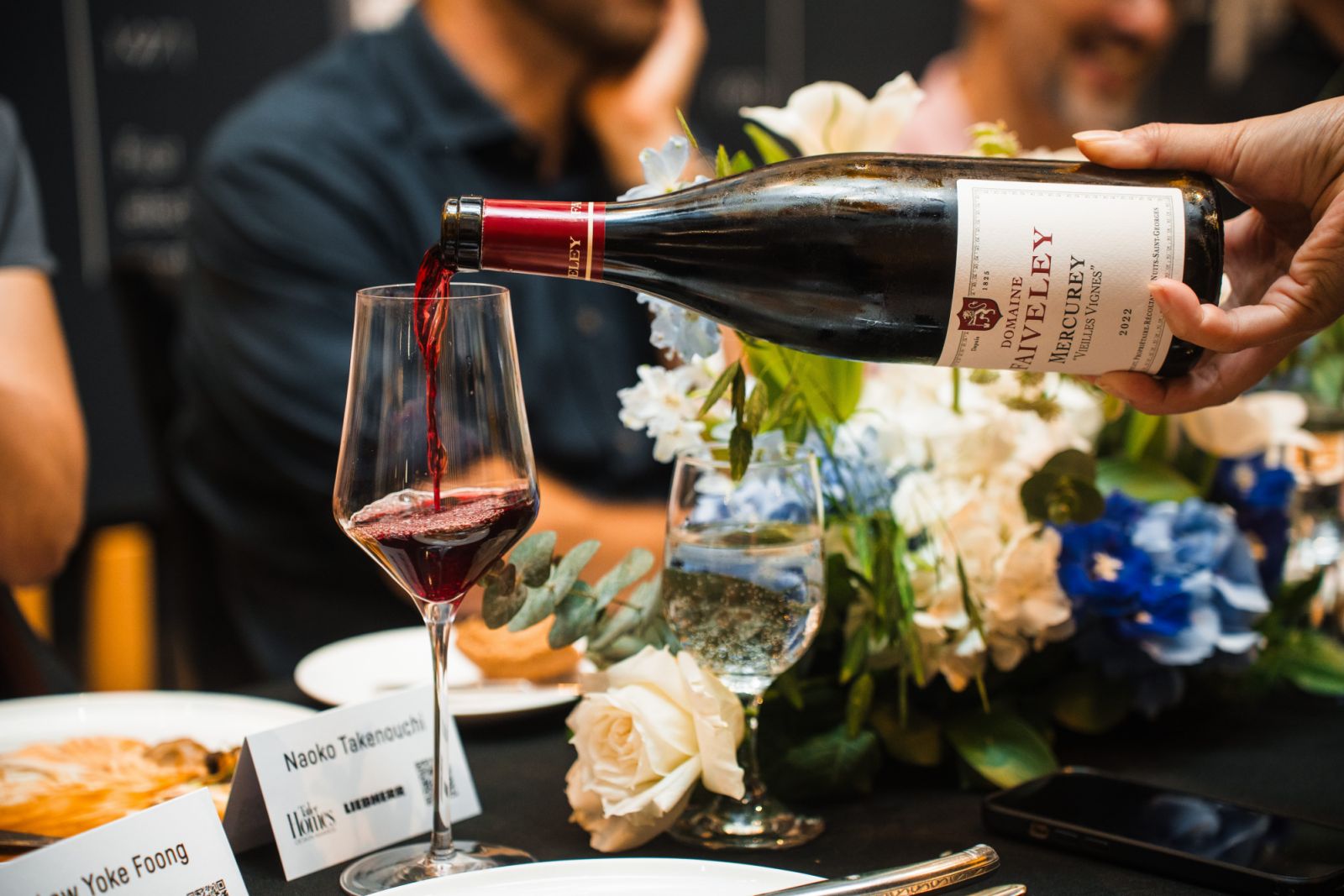 A pour of red to accompany the wagyu