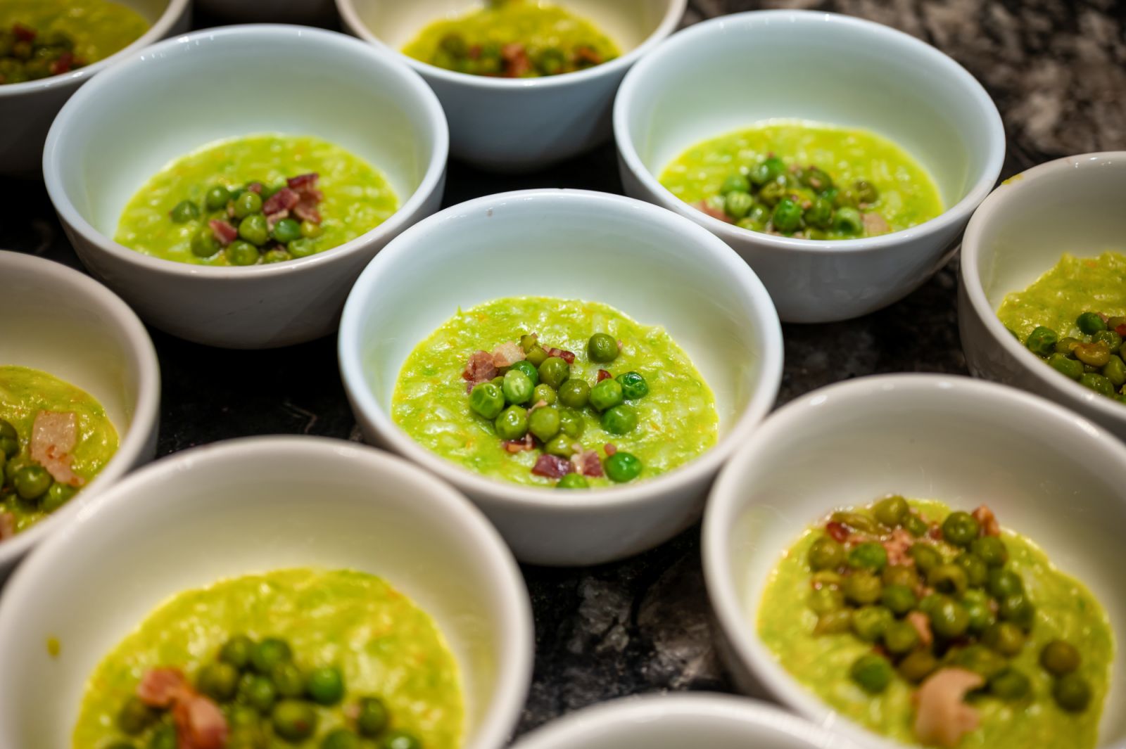 Porcini mushroom and sweet pea risotto