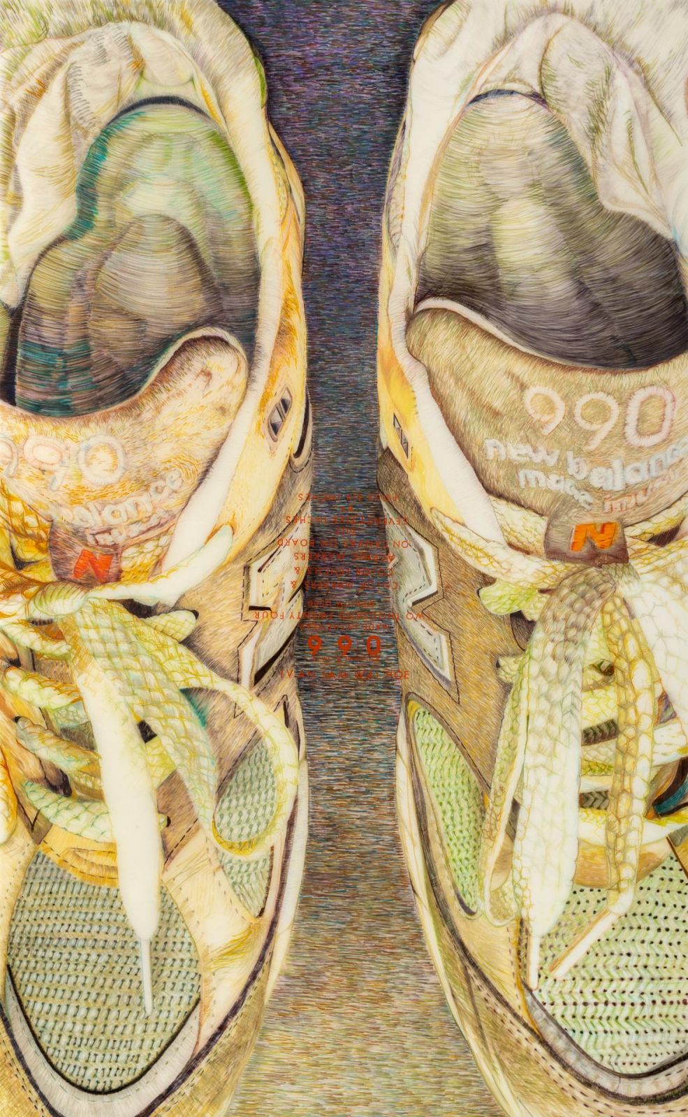 990; colour markers and colour pencils on canvas on board
