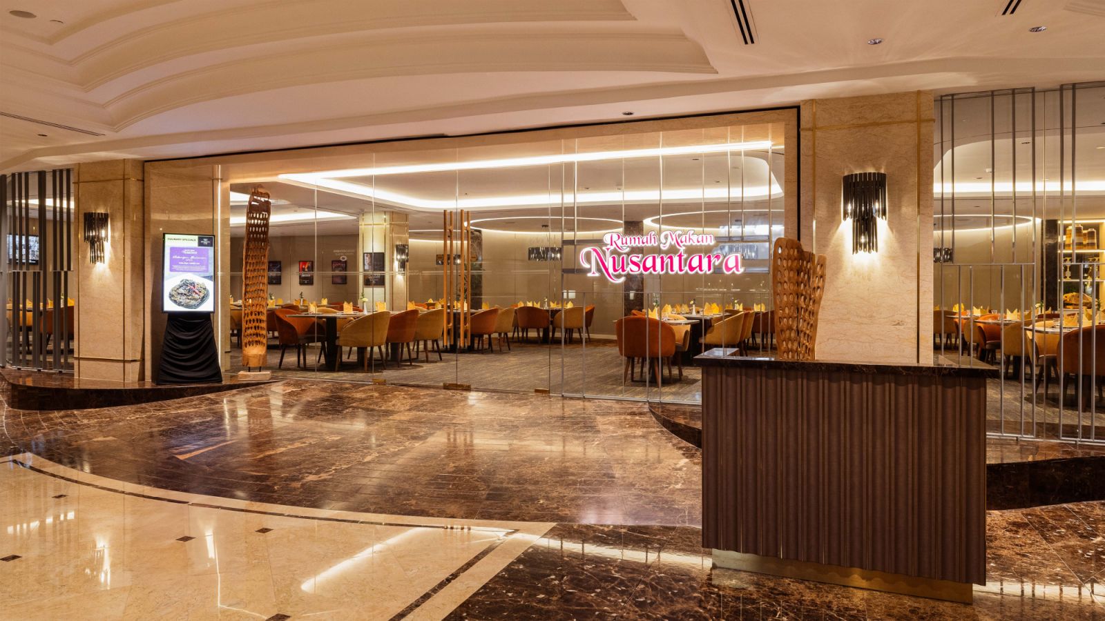 The sophisticated look of Rumah Makan Nusantara within Sunway Putra Hotel (Image: Rumah Makan Nusantara)