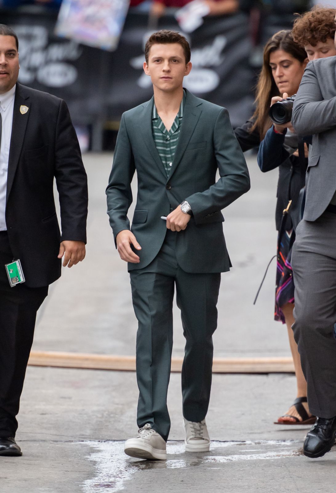 Tom Holland is seen at 'Jimmy Kimmel Live' in Los Angeles, California (Photo: RB/Bauer-Griffin/GC Images)