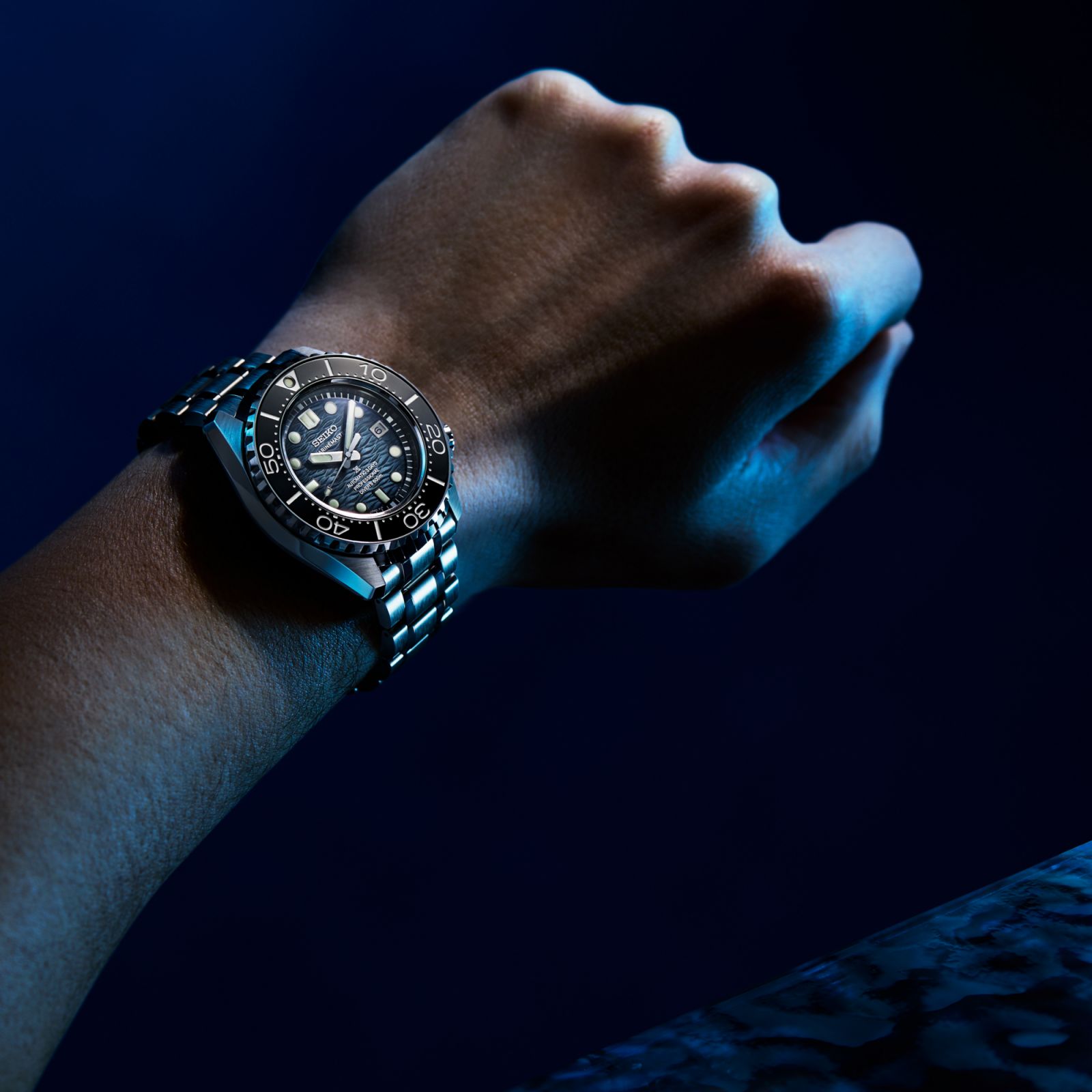 The Seiko Prospex Marinemaster’s design evokes the enigmatic depths of the sea (Photo: Courtesy of Seiko)