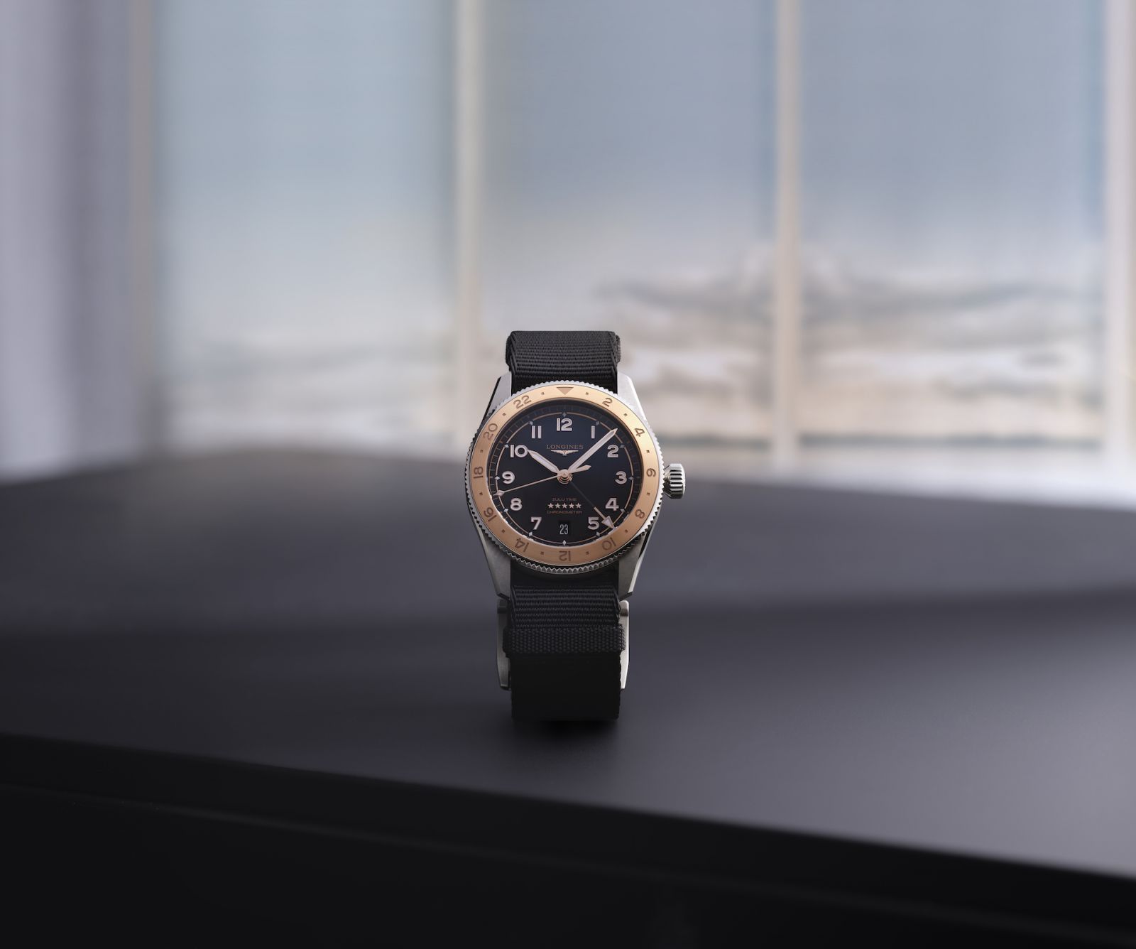 Longines Spirit Zulu Time 1925 with black NATO strap