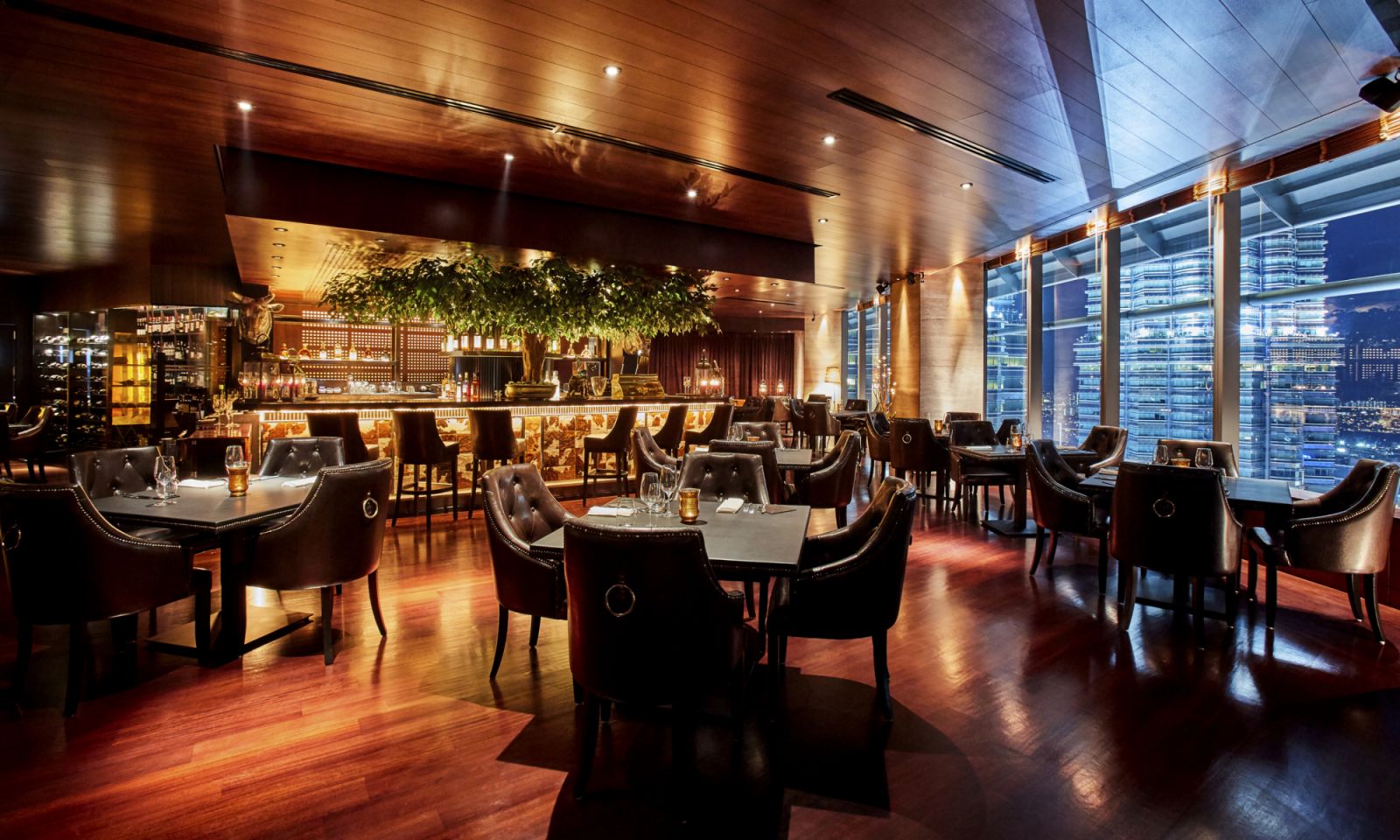Twin tower views to go with your steak (Image: Marble 8)