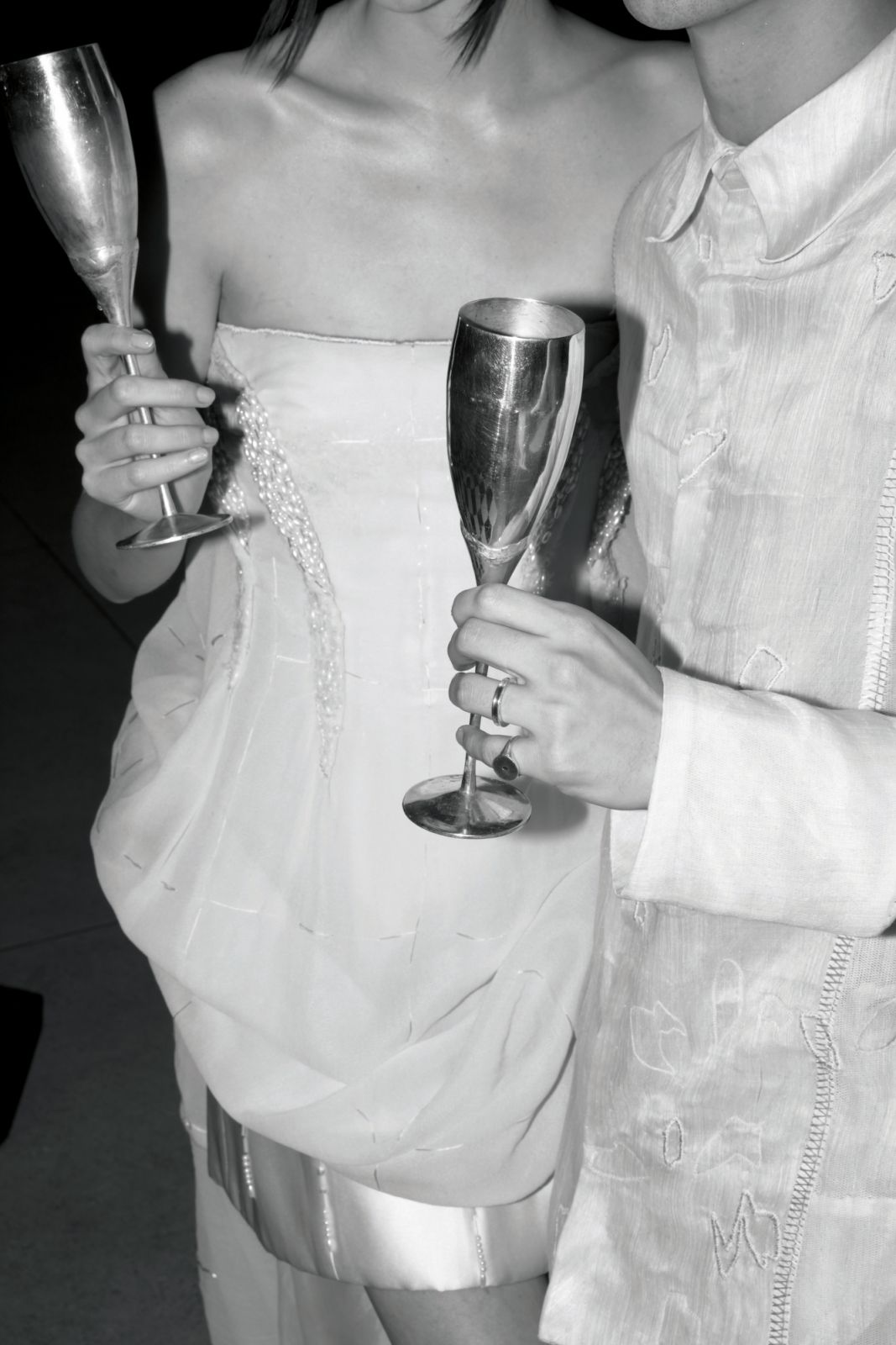 The couple swapped into more relaxed outfits for the reception