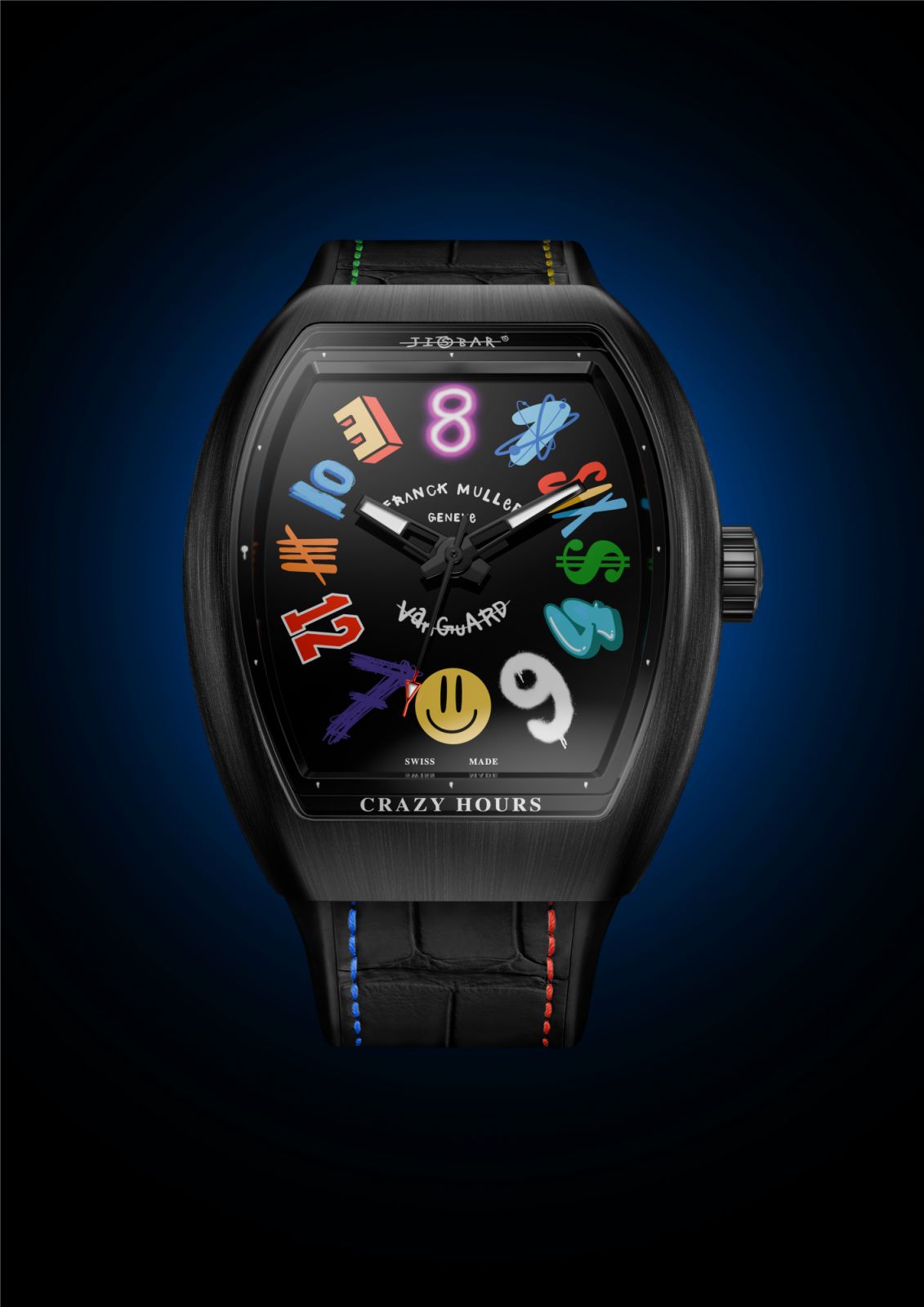 Franck Muller x Jisbar in black titanium