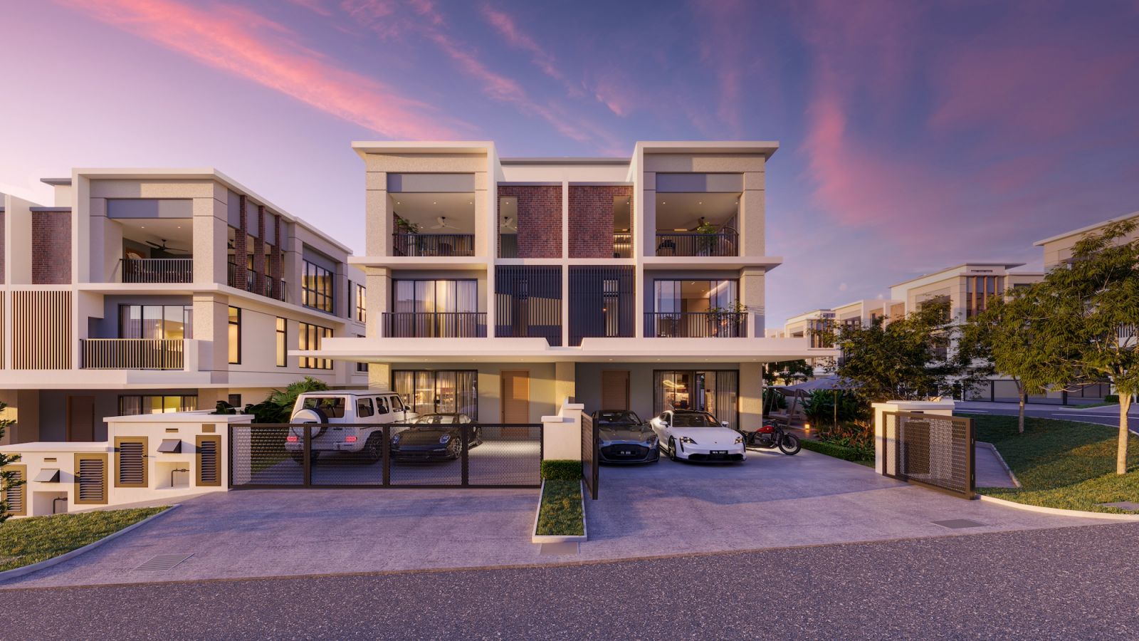 Erica Residence’s contemporary 3-storey semi-detached homes showcase the innovative lanai design - semi-open balconies that blur the boundary between indoor and outdoor living whilst promoting natural ventilation and reducing dependence on artificial cooling