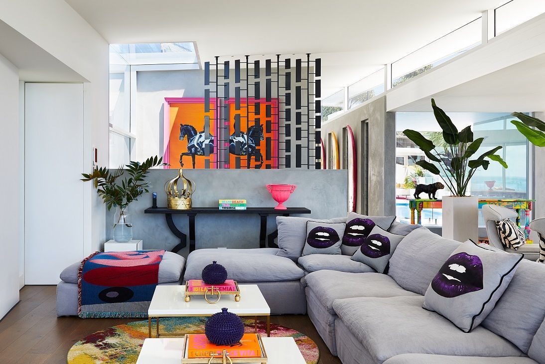 Blocks of bold colour and a quirky assortment of sculptures and curated artworks (Photo: Alicia Taylor)