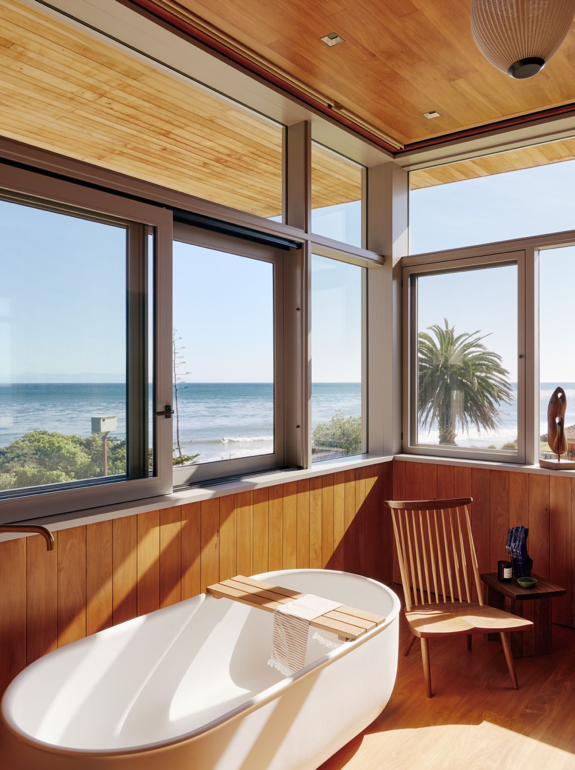 Thoughtfully placed windows offer glimpses of the sea (Photo: Joe Fletcher)