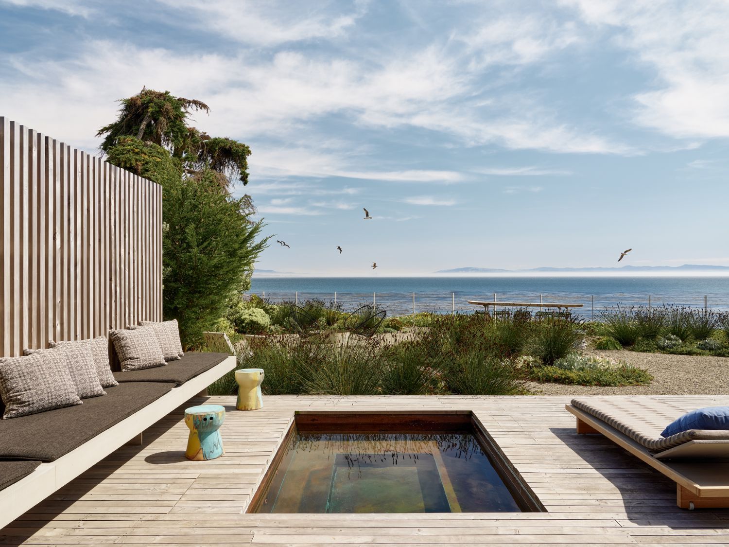 Drought-tolerant native landscaping fills the outdoor spaces (Photo: Joe Fletcher)