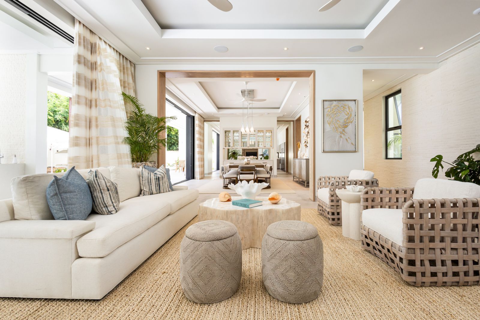 A calming neutral palette paired traditional materials with modern finishes (Photo: One Caribbean Estates)