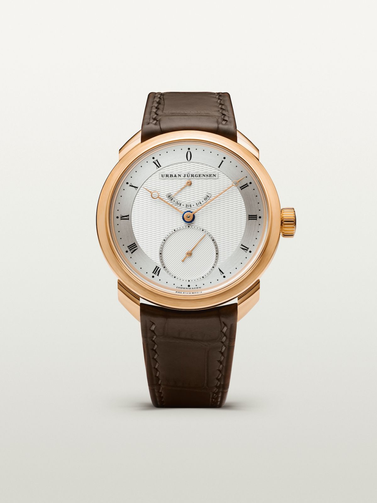 Urban Jürgensen UJ-1 in rose gold with silver dial