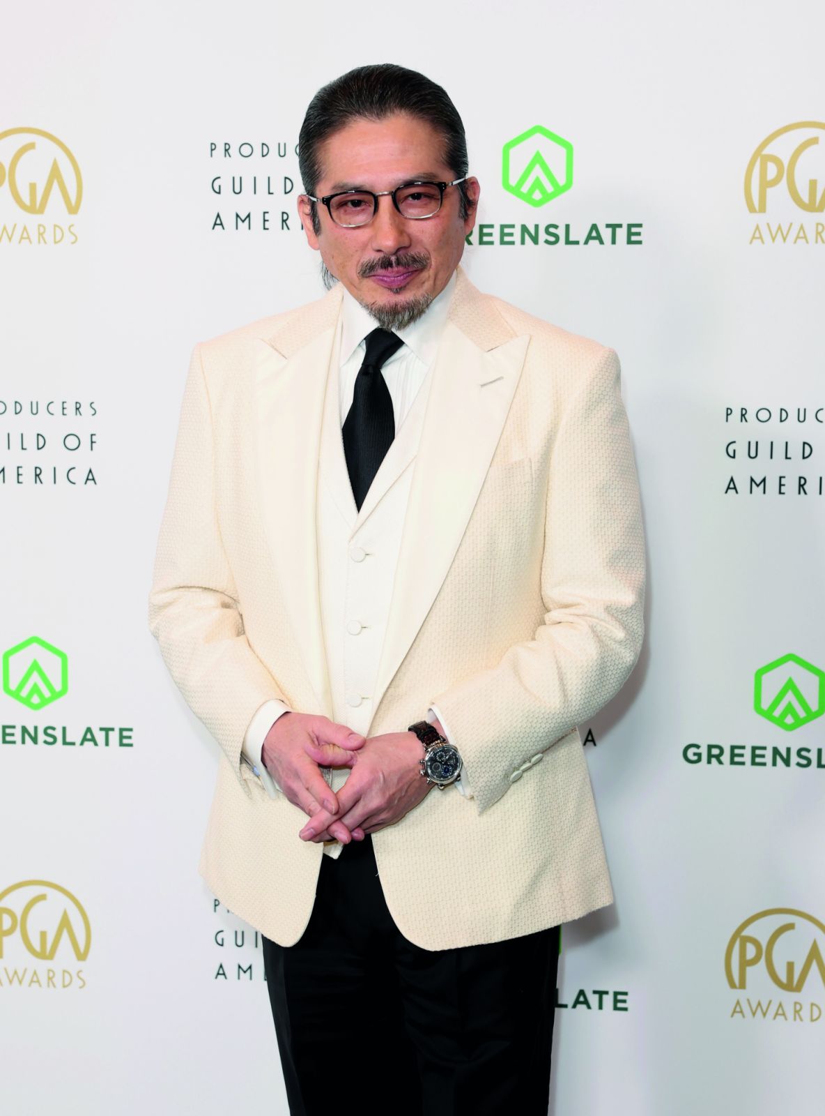 LOS ANGELES, CALIFORNIA - FEBRUARY 08: Hiroyuki Sanada attends the 2025 Producers Guild Awards at Fairmont Century Plaza on February 08, 2025 in Los Angeles, California. (Photo by Matt Winkelmeyer/Getty Images)