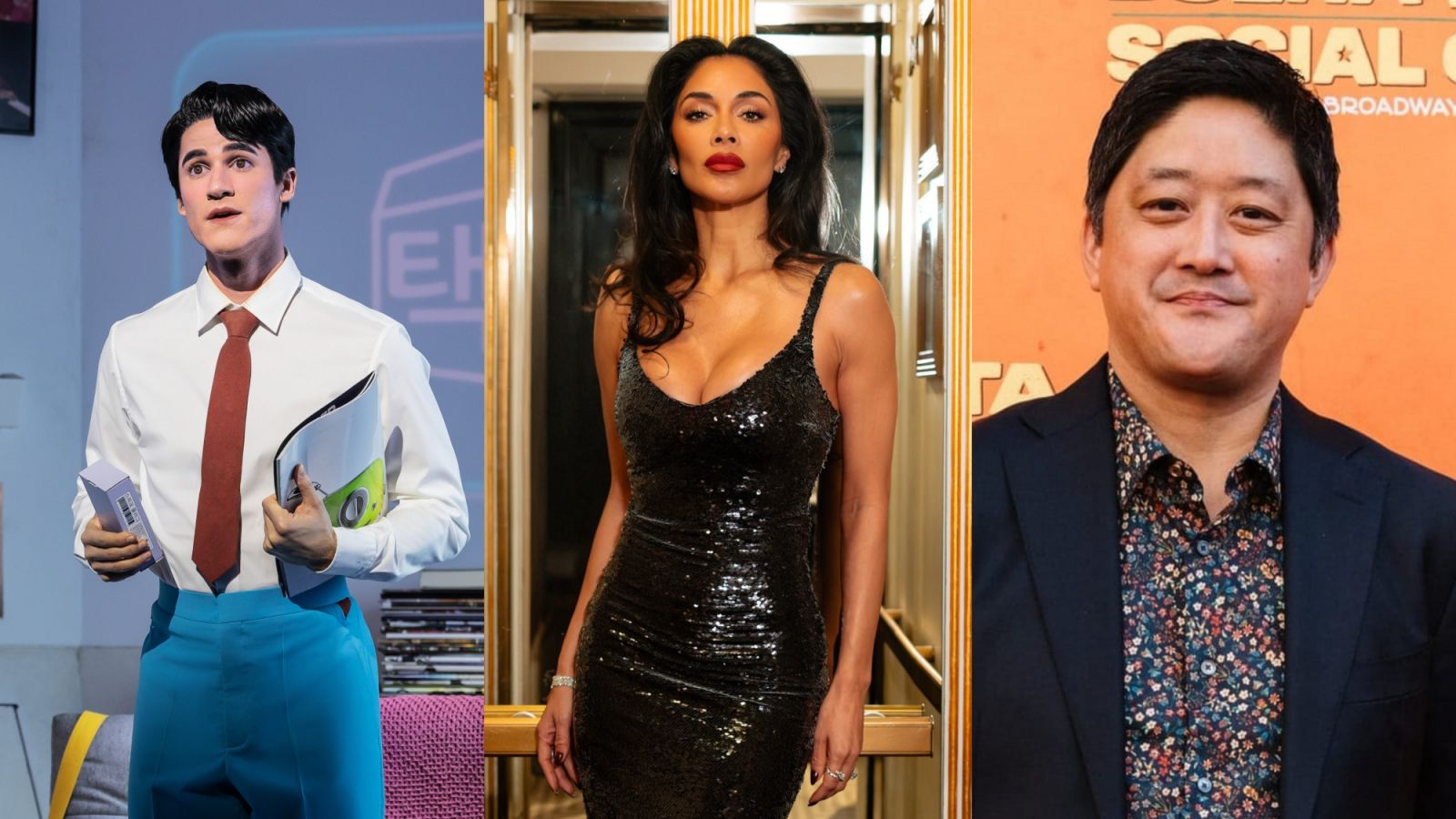 Nicole Scherzinger, Darren Criss and Marco Paguia at the 2025 Tony Awards