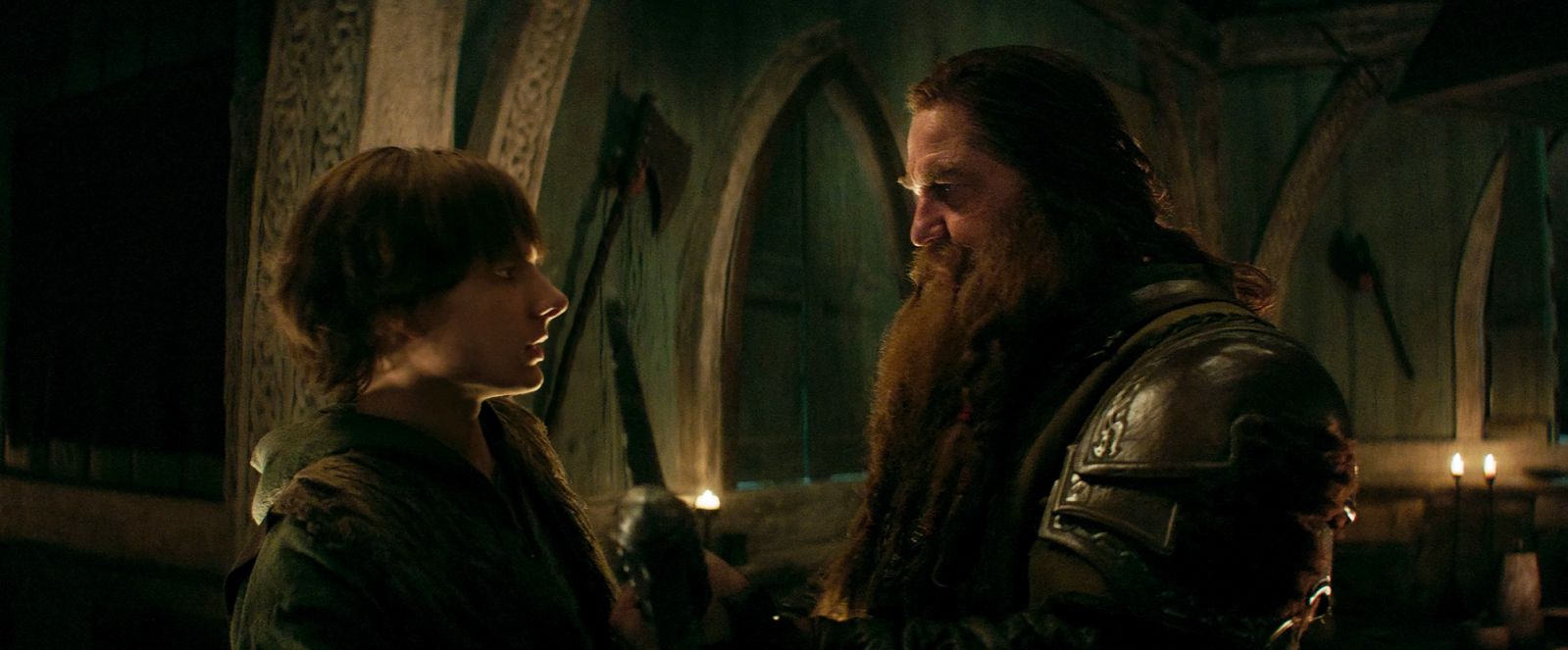Mason Thames as Hiccup and Gerard Butler as Stoick in ‘How to Train Your Dragon’ (2025) (Photo: DreamWorks)