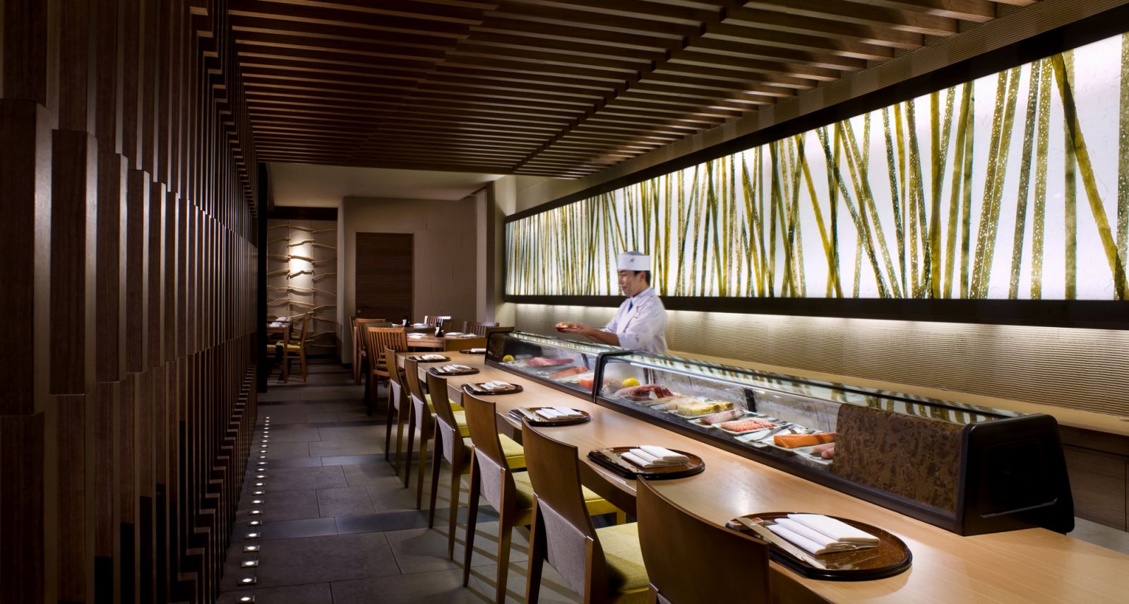 Enjoy a front-row view of the chefs at work