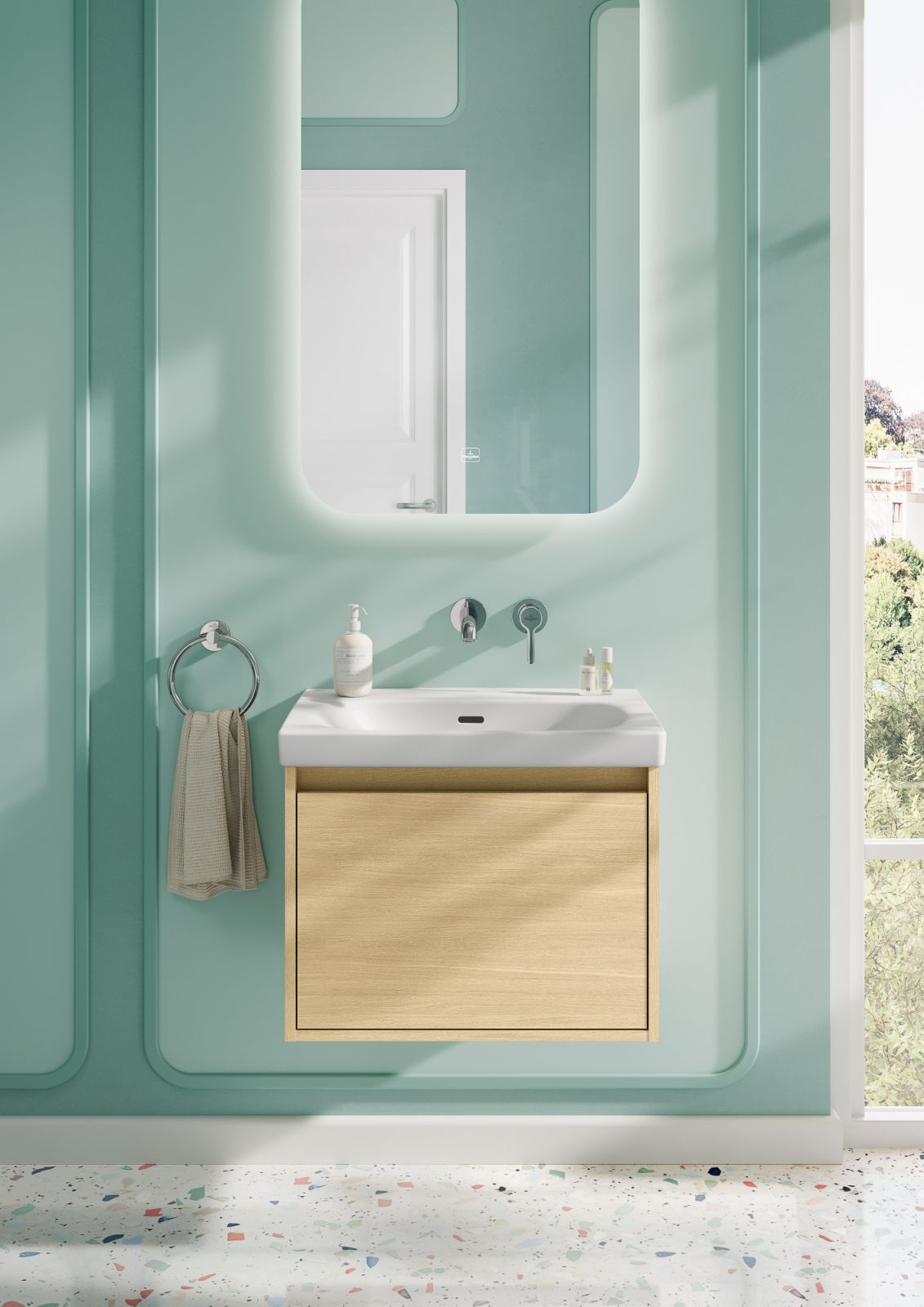 The AquaSmart technology reduces water consumption without compromising on performance